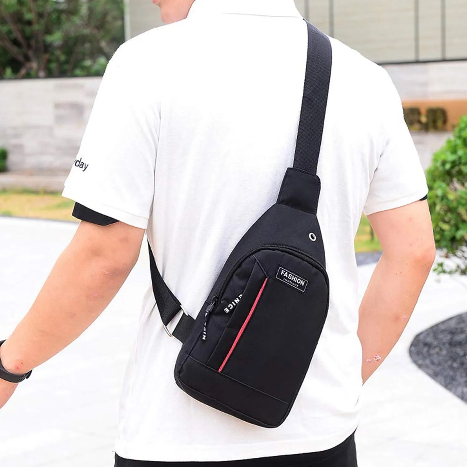 0322 Black Waterproof Anti Theft PU Leath waister Shoulder Bags