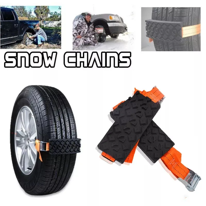 2PCS Car Tire Anti-Skid Traction Blocks Snow Mud Sand Traction Mats for SUV Sedan