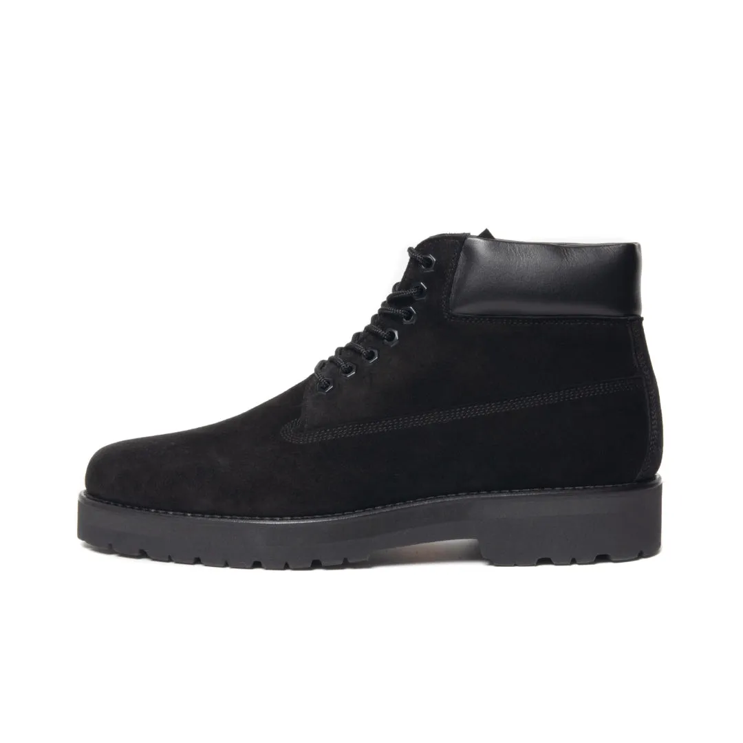 7 Hole Lace Up Boots (Black Suede)