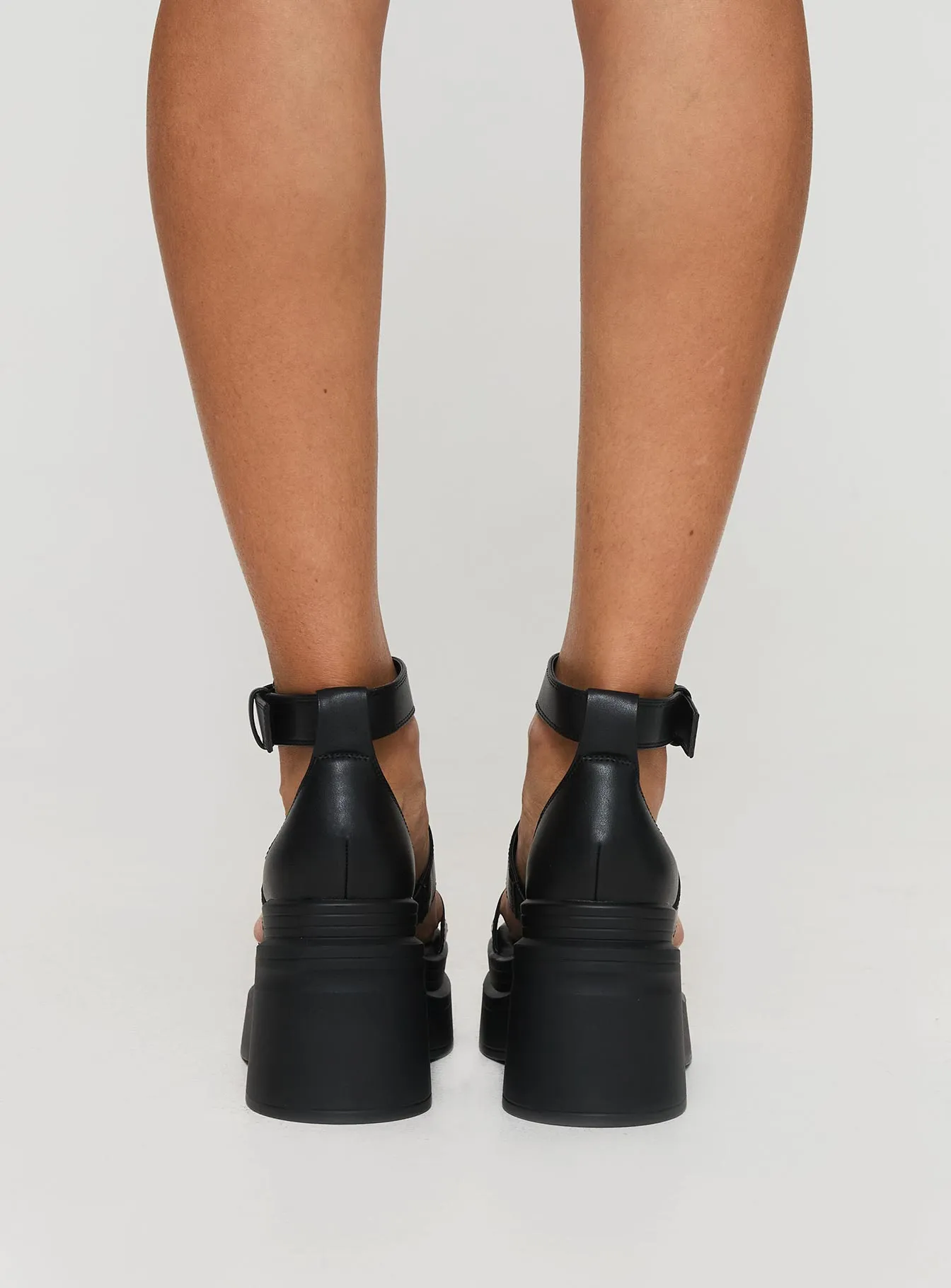 Adelle Platform Heels Black