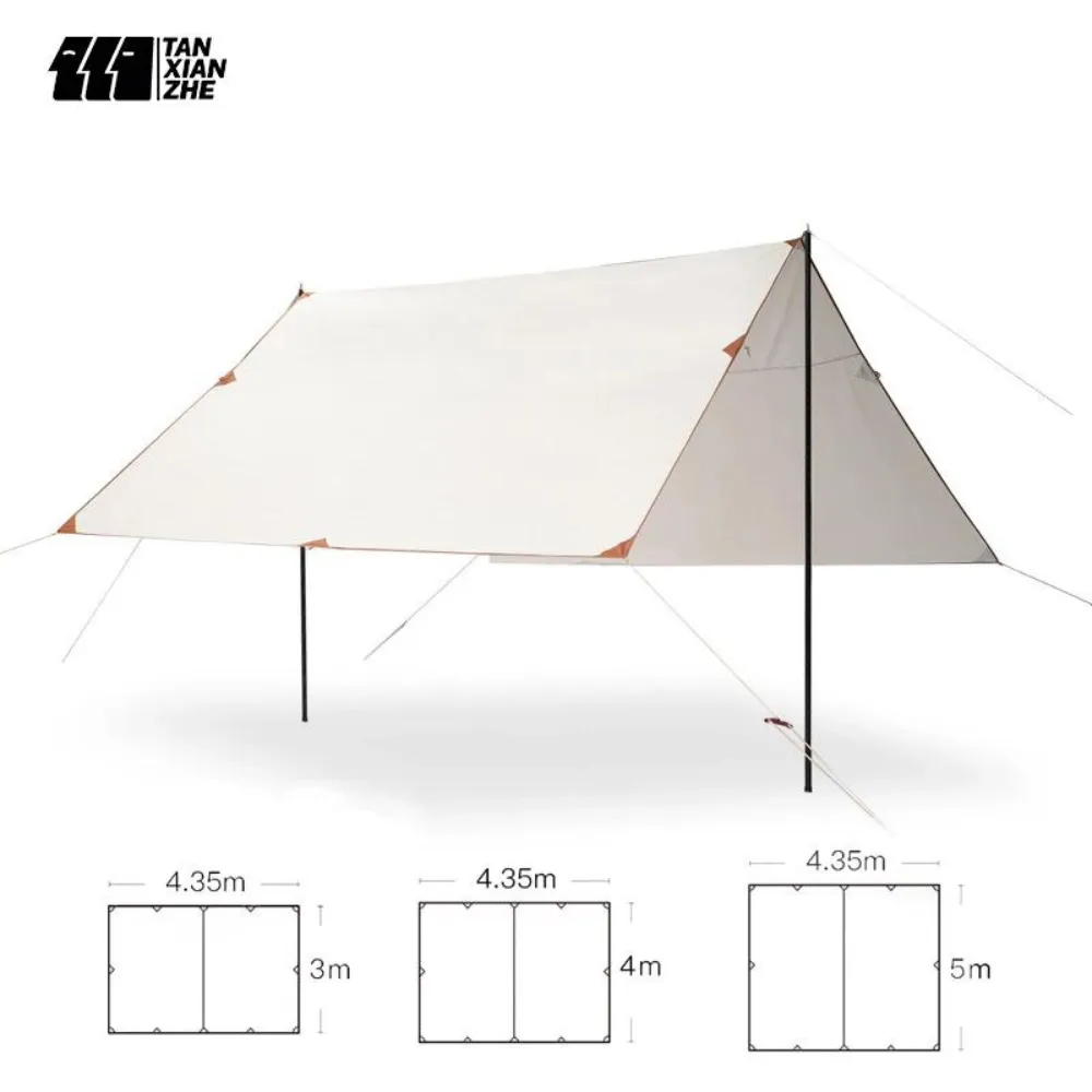 Adventurer Tanxianzhe Waterproof Awning Anti-tearing Sunshade Tarp Outdoor Camping Tan