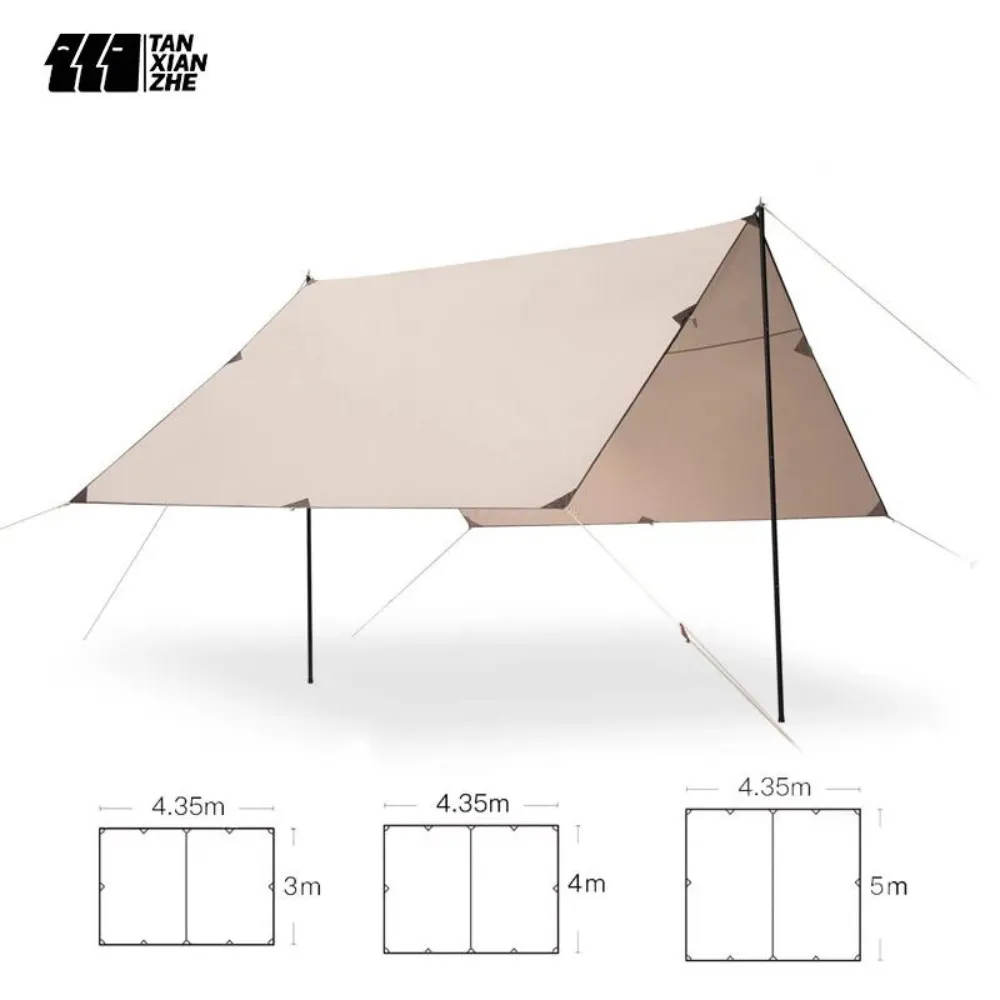 Adventurer Tanxianzhe Waterproof Awning Anti-tearing Sunshade Tarp Outdoor Camping Tan