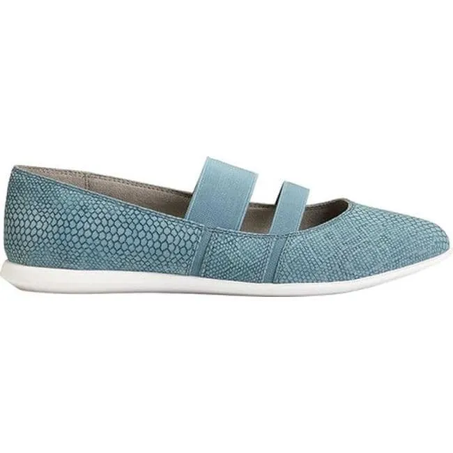 Aerosoles A2 Women's PAYOUT Sneakers Pointed Toe Slip On Light Blue Snake