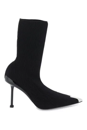 Alexander Mcqueen Knit Slash Ankle Boots (Size - 36)