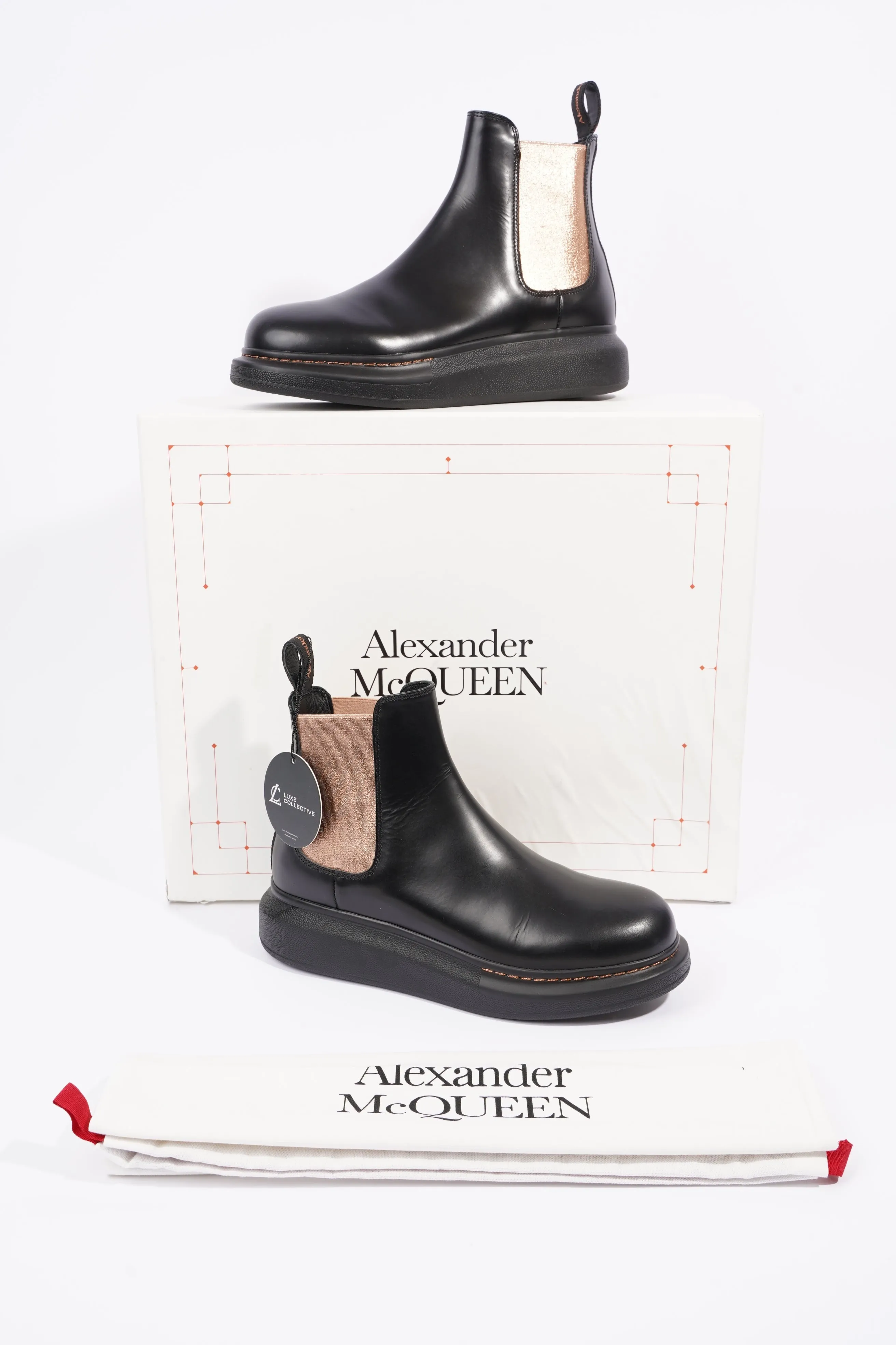 Alexander McQueen Womens Alex Hybrid Chelsea Boots EU 38 / UK 5