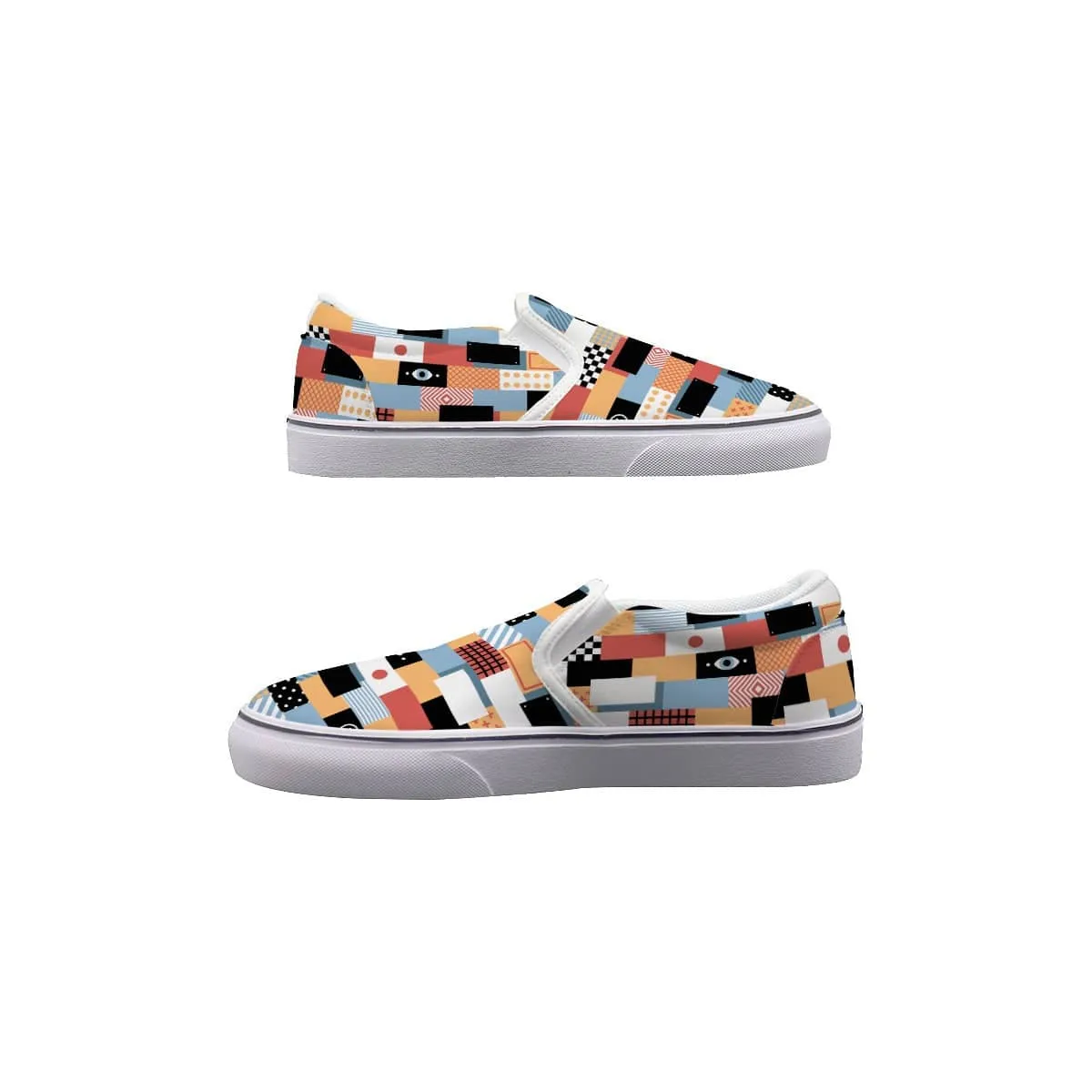 Americana Patches - Women's Slip On Sneakers