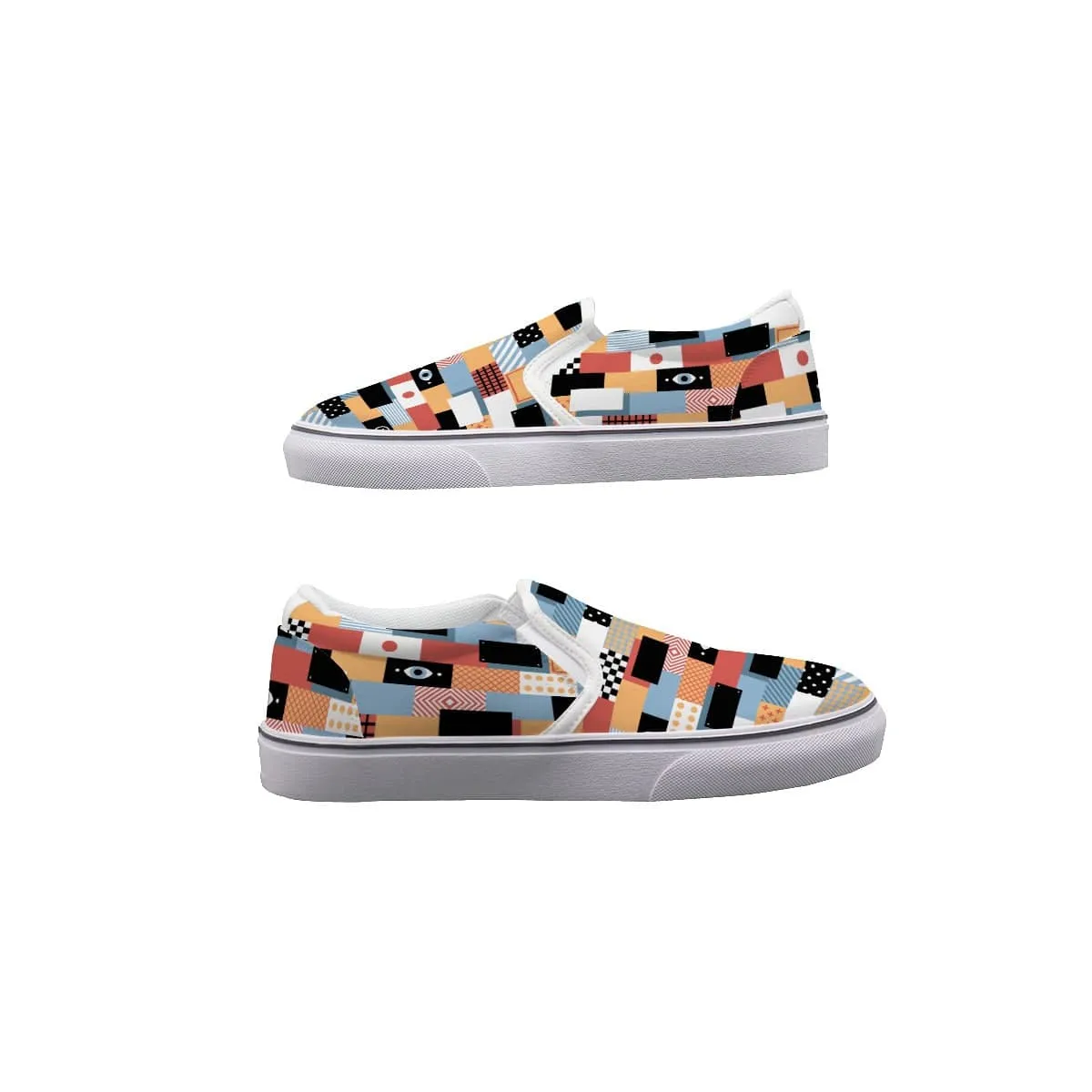 Americana Patches - Women's Slip On Sneakers