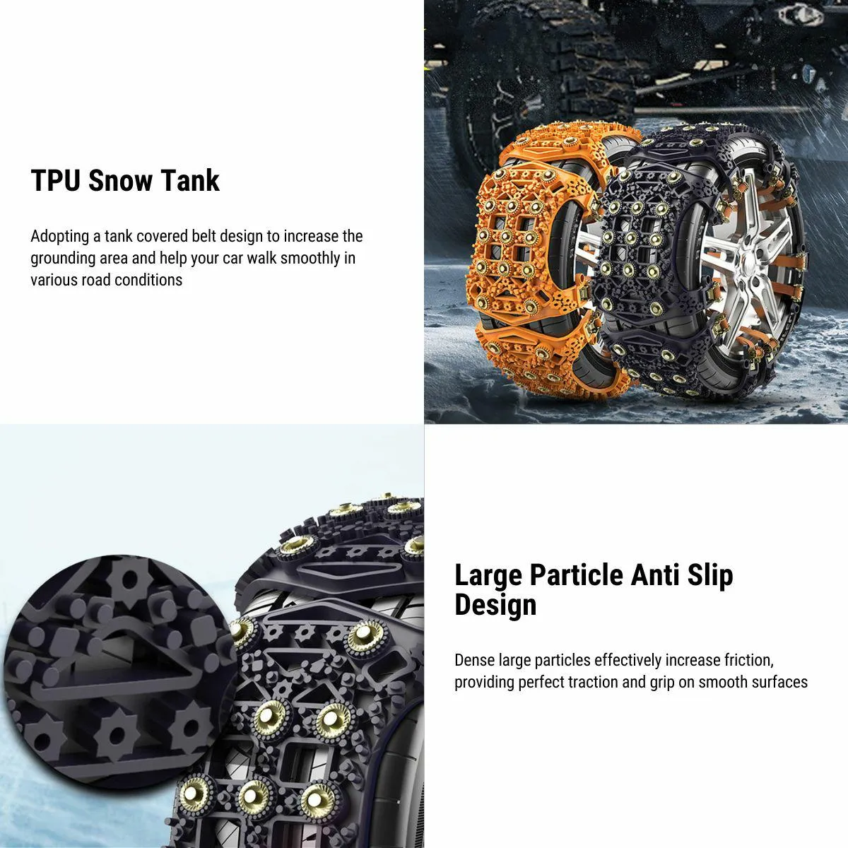 Anti-Skid Snow Chains for Tesla Model 3/X/S/Y