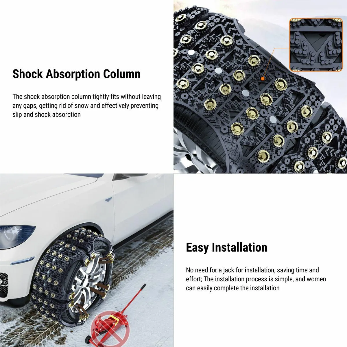 Anti-Skid Snow Chains for Tesla Model 3/X/S/Y