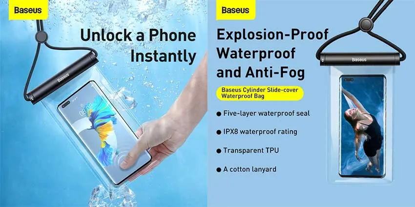 BASEUS CYLINDER SLIP COVER WATERPROOF BAG  CODE M