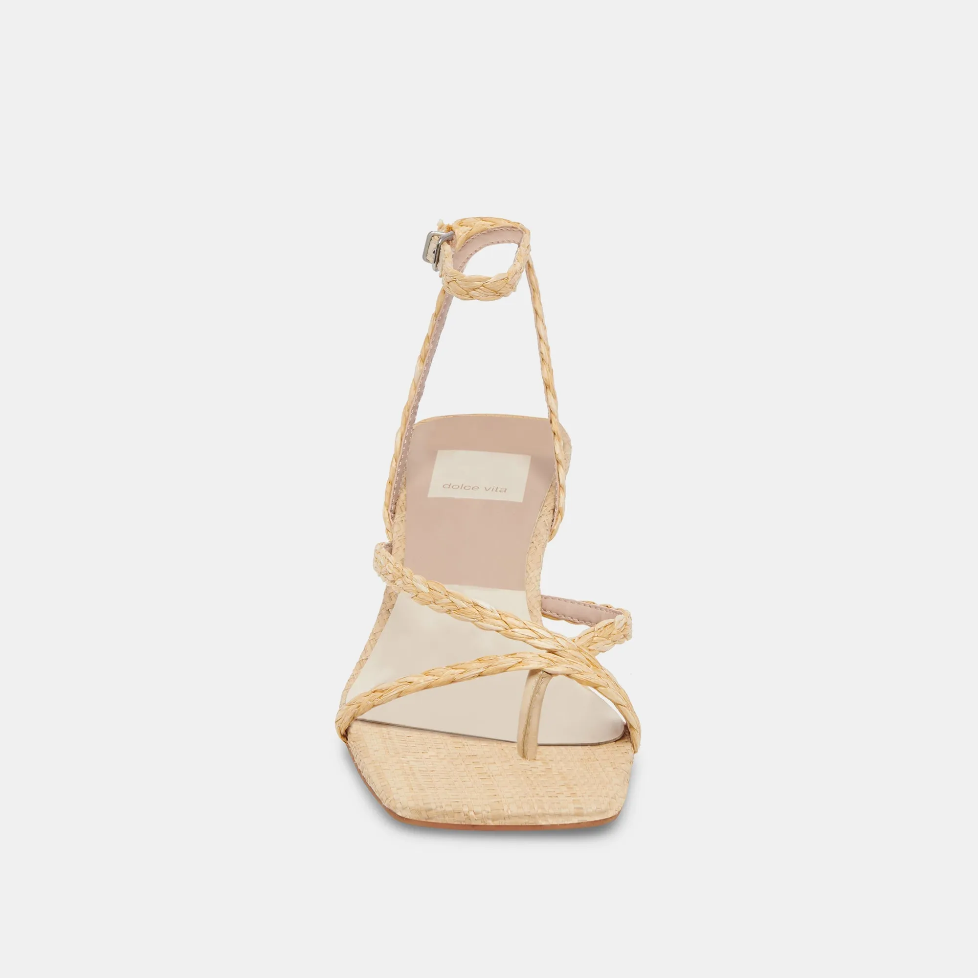 BAYLOR HEELS LT NATURAL RAFFIA - re:vita