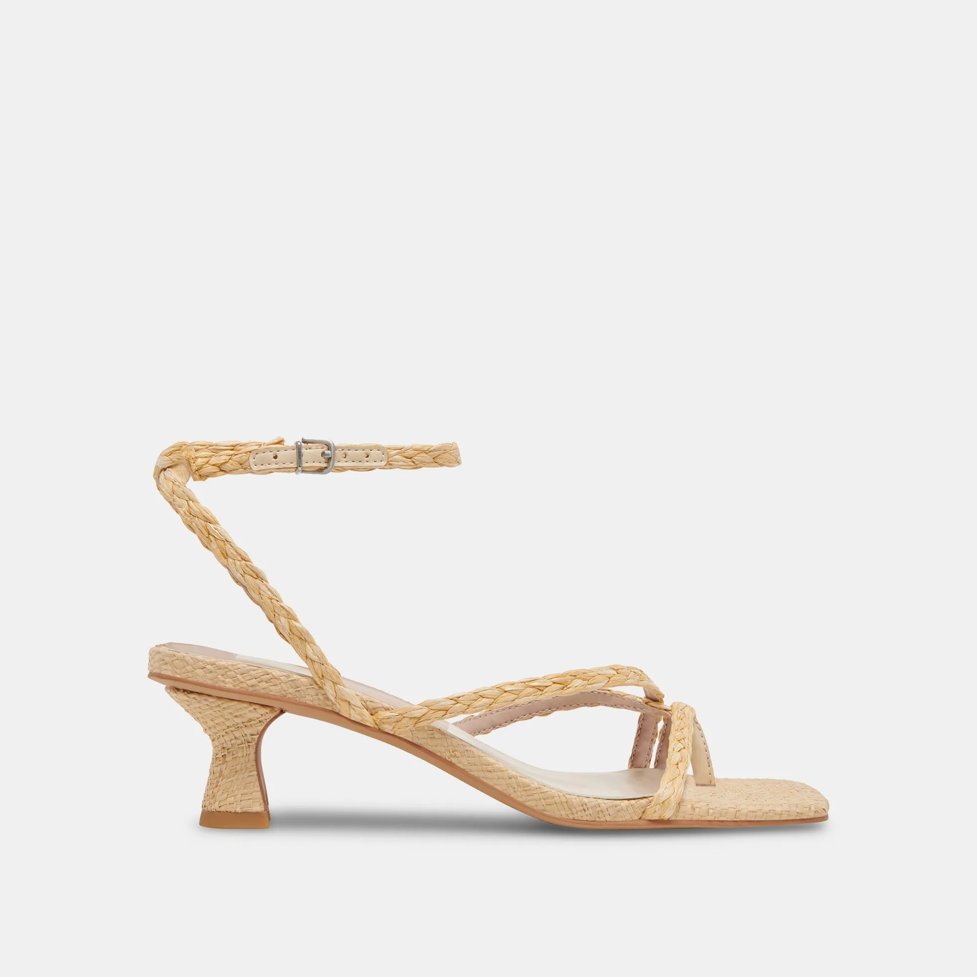 BAYLOR HEELS LT NATURAL RAFFIA - re:vita