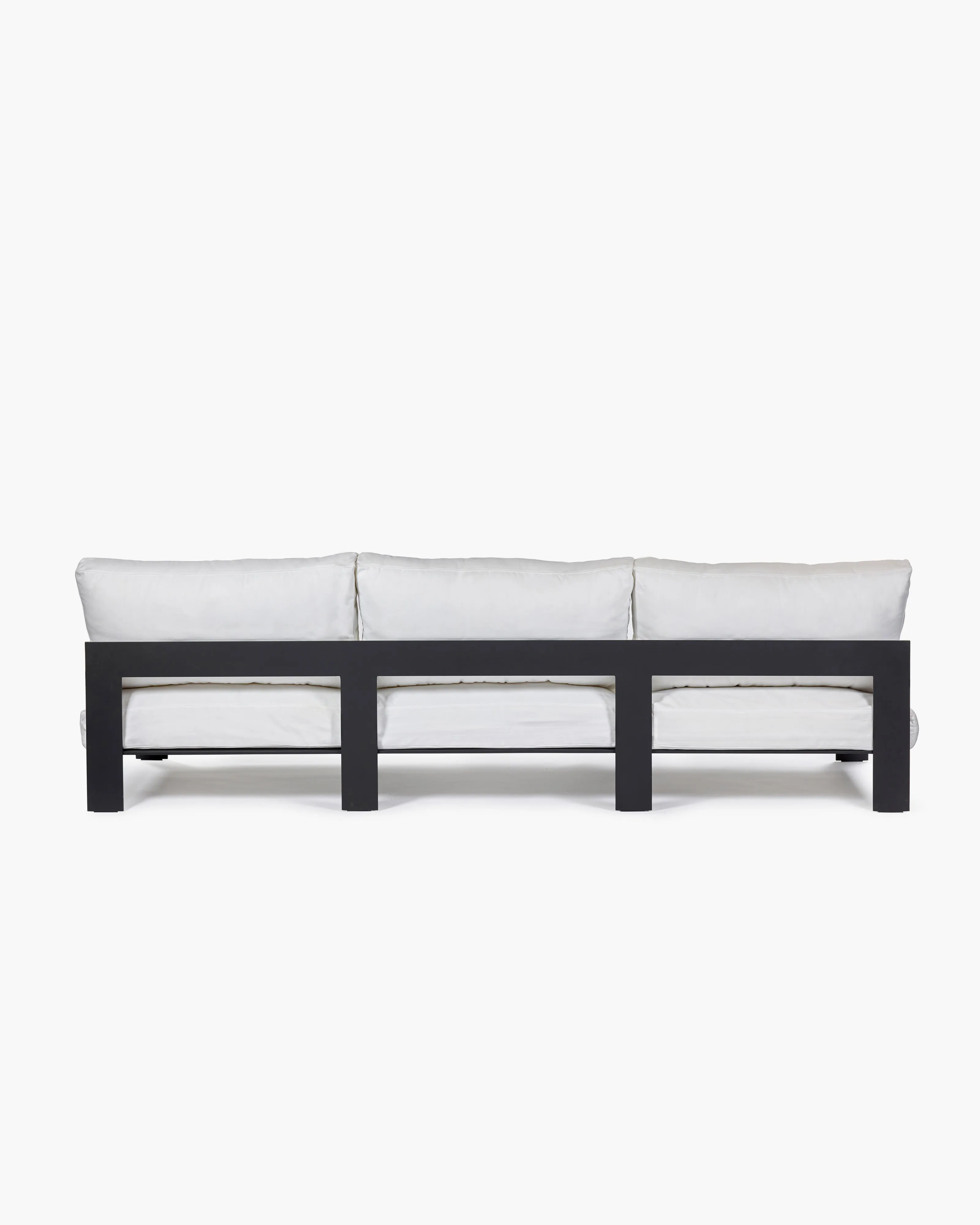 Bench three seater incl cushion outdoor snow white