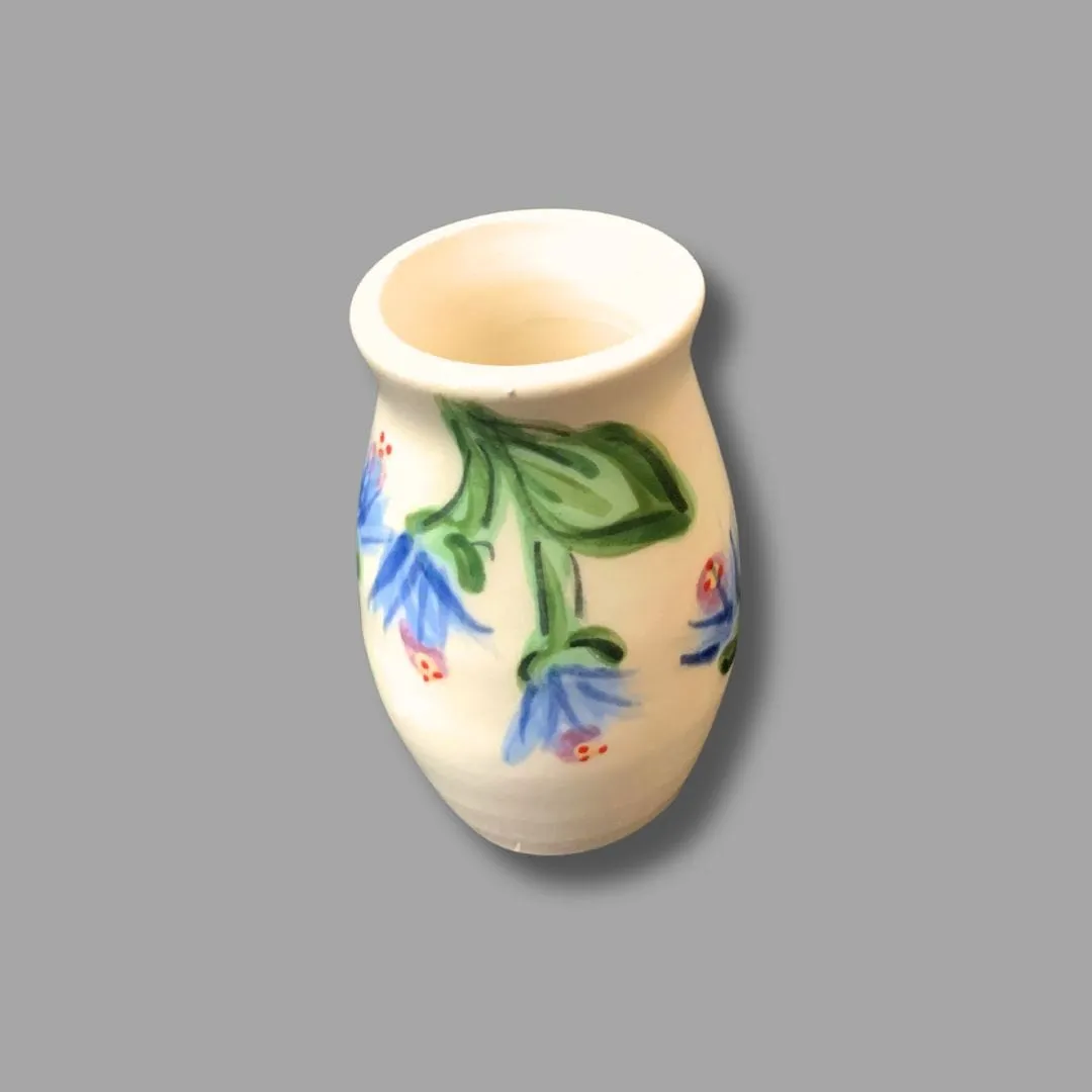 Blue Flower Small Tall Vase