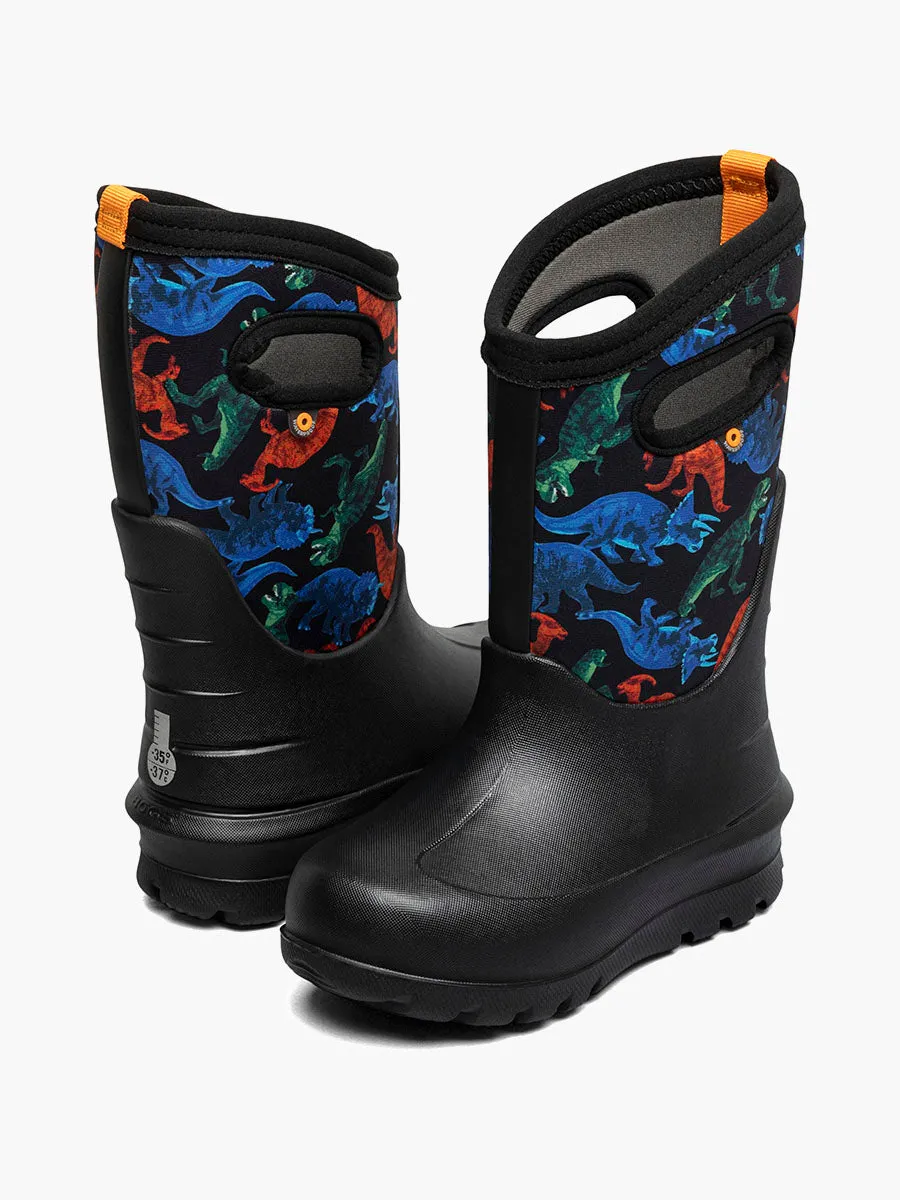 BOGS Black Real Dino Fleck Neo-Classic Boots