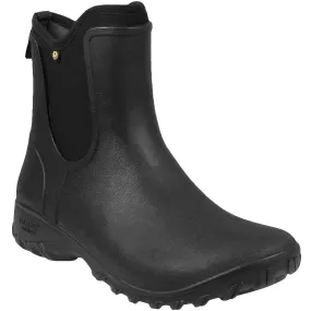 BOGS Womens Sauvie Slip On Waterproof Wellington Boots - Black