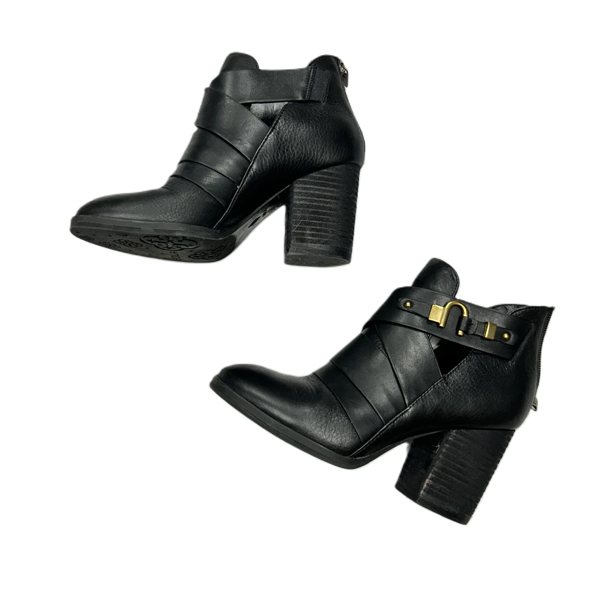 Boots Ankle Heels By Isola In Black, Size: 6