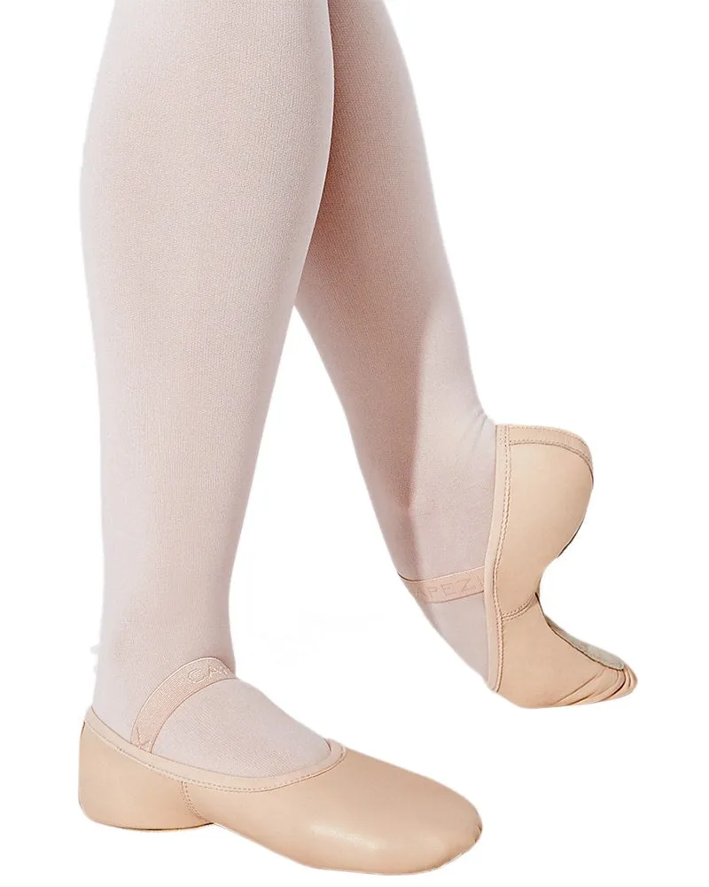 Capezio Lily No Drawstring Leather Full Sole Ballet Slippers - 212C Girls/Boys