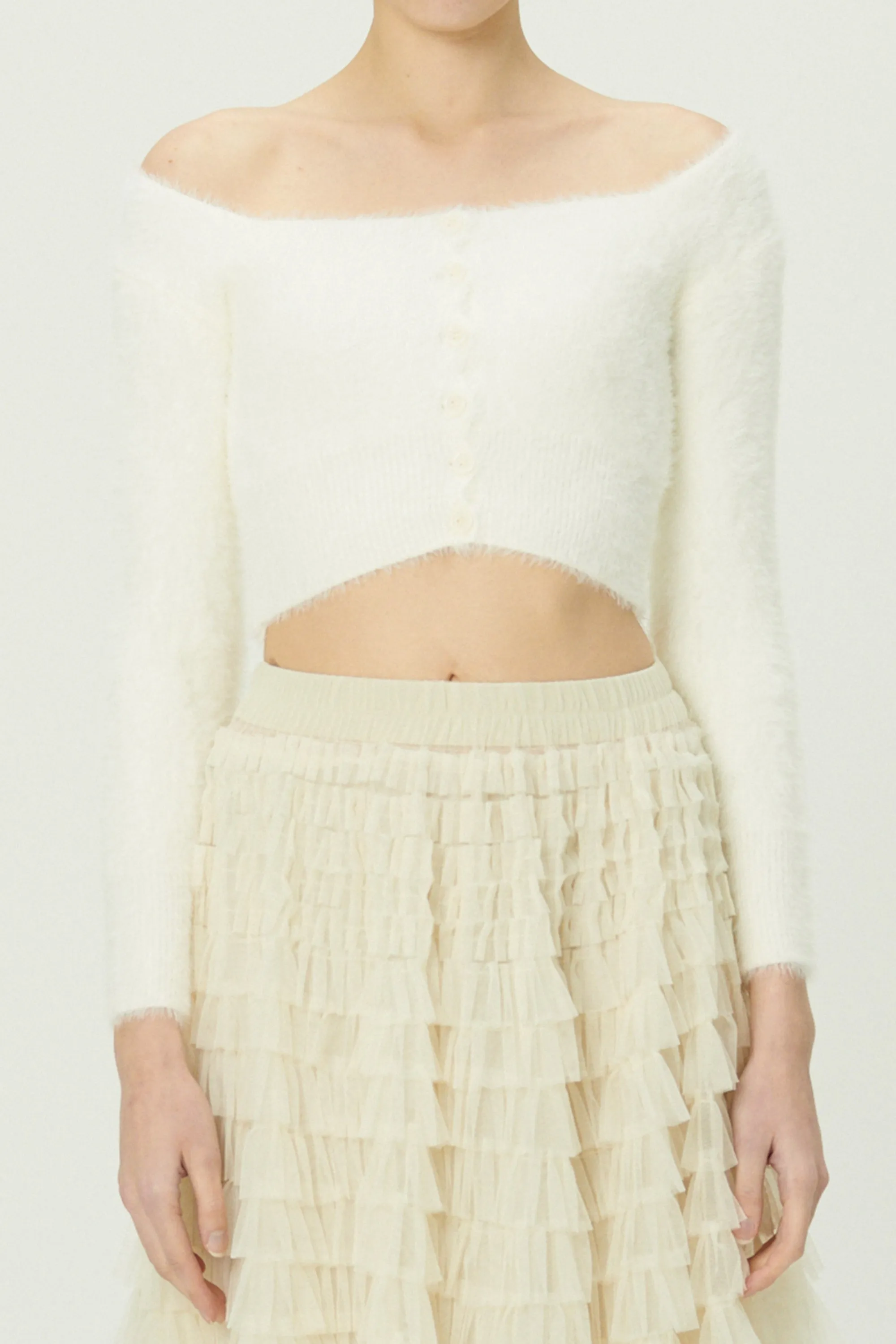 Carmen Fuzzy Crop Cardigan