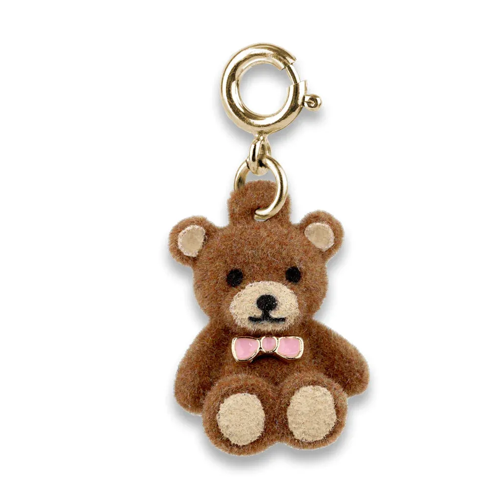 CHARM IT! Gold Fuzzy Teddy Bear Charm