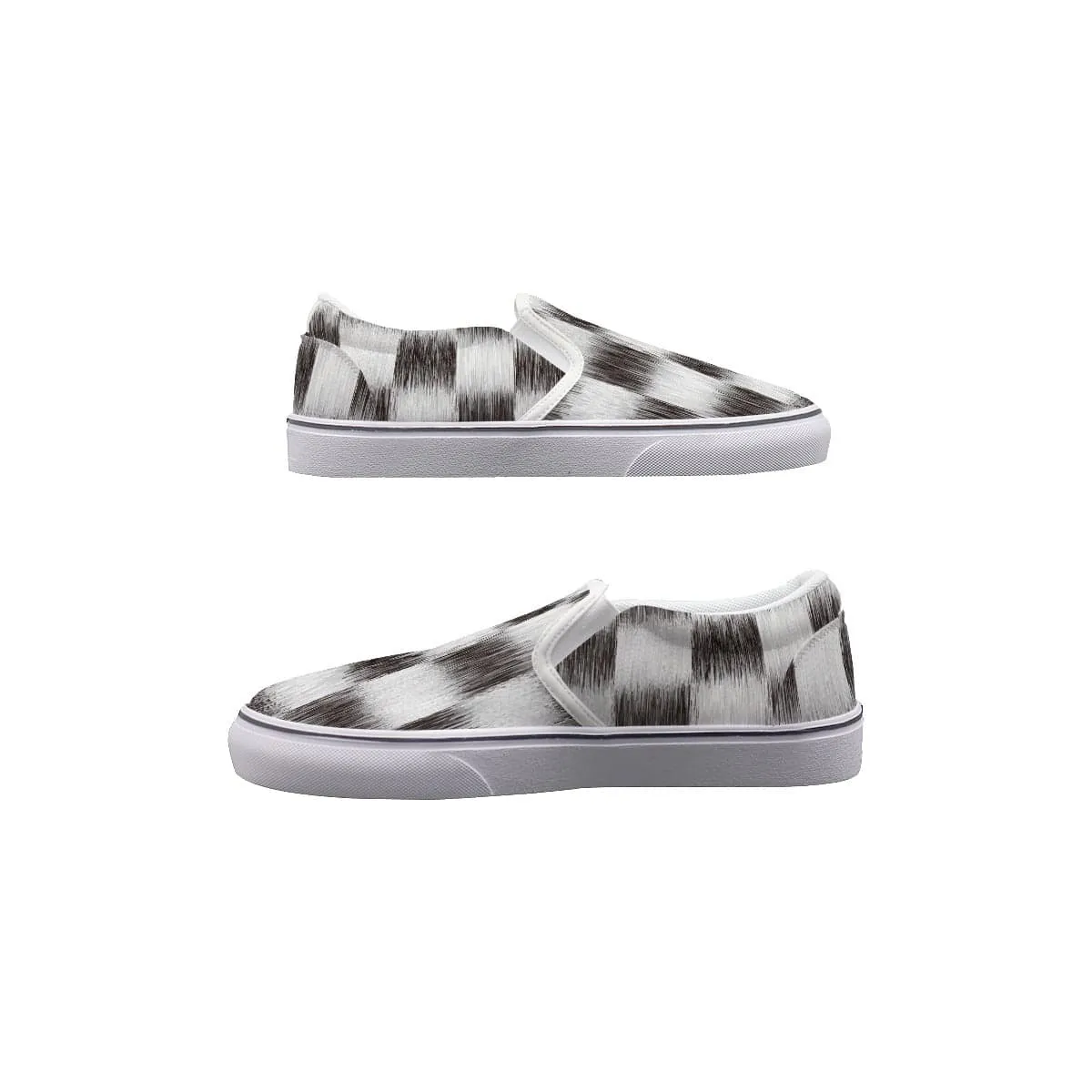 Checkered Hue Hoppers - Women's Slip On Sneakers