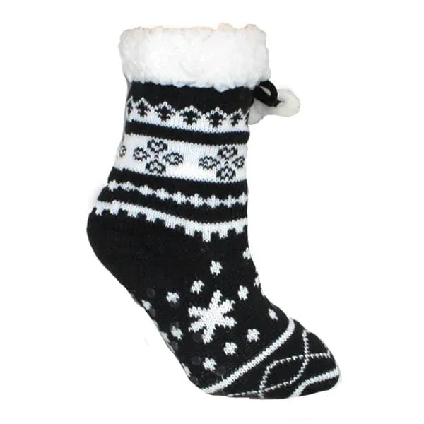 Children's Sherpa Christmas Slipper Socks