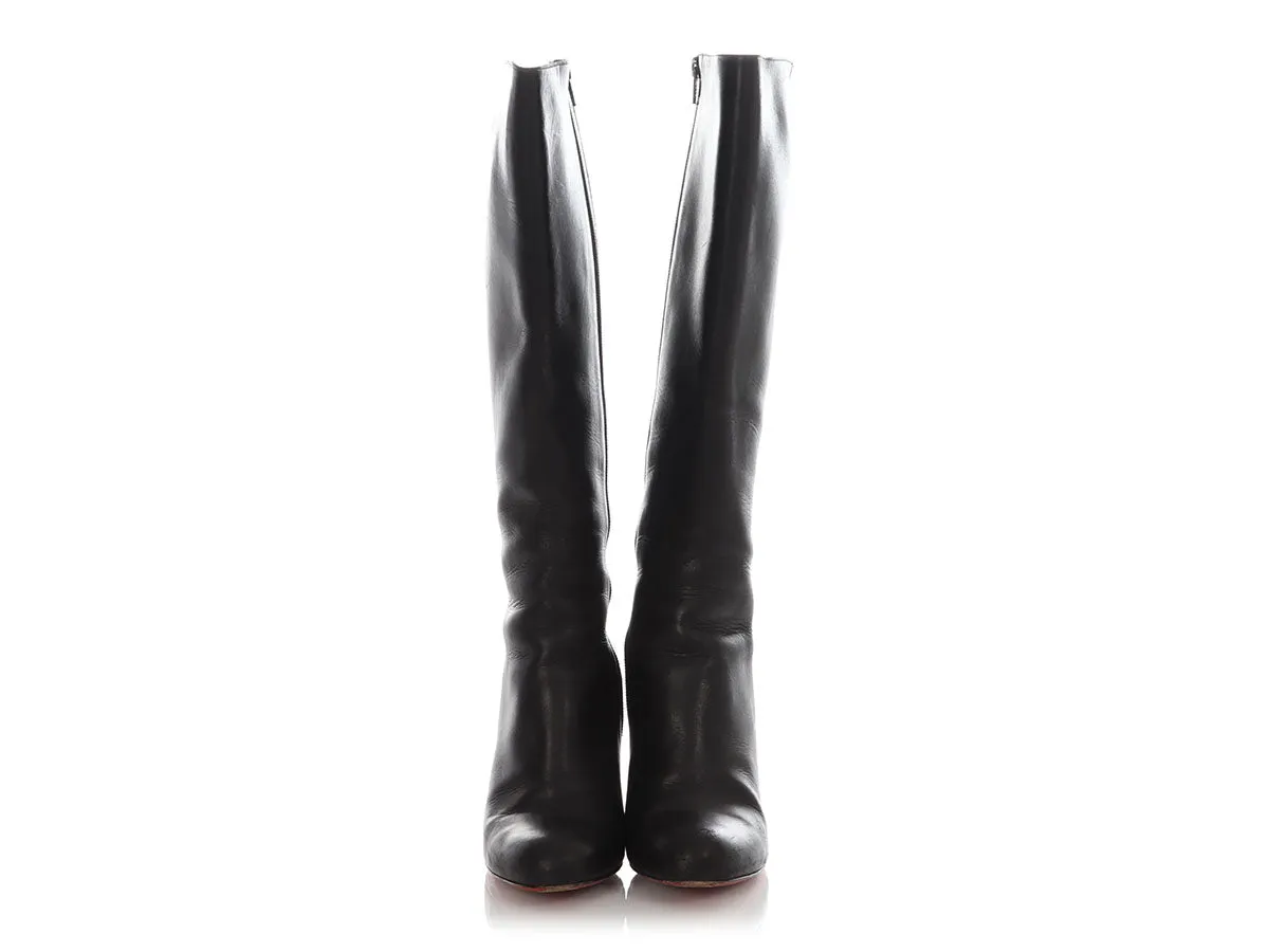 Christian Louboutin Black Miss Tack Botta 85mm Boots