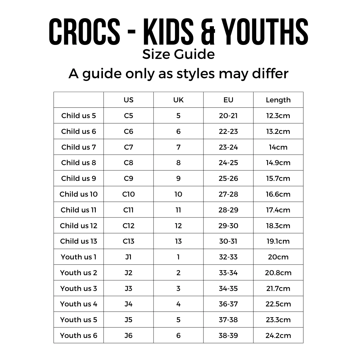 Crocs Kids - Youths Classic Fluzzy Lined Clog K Black Sandal