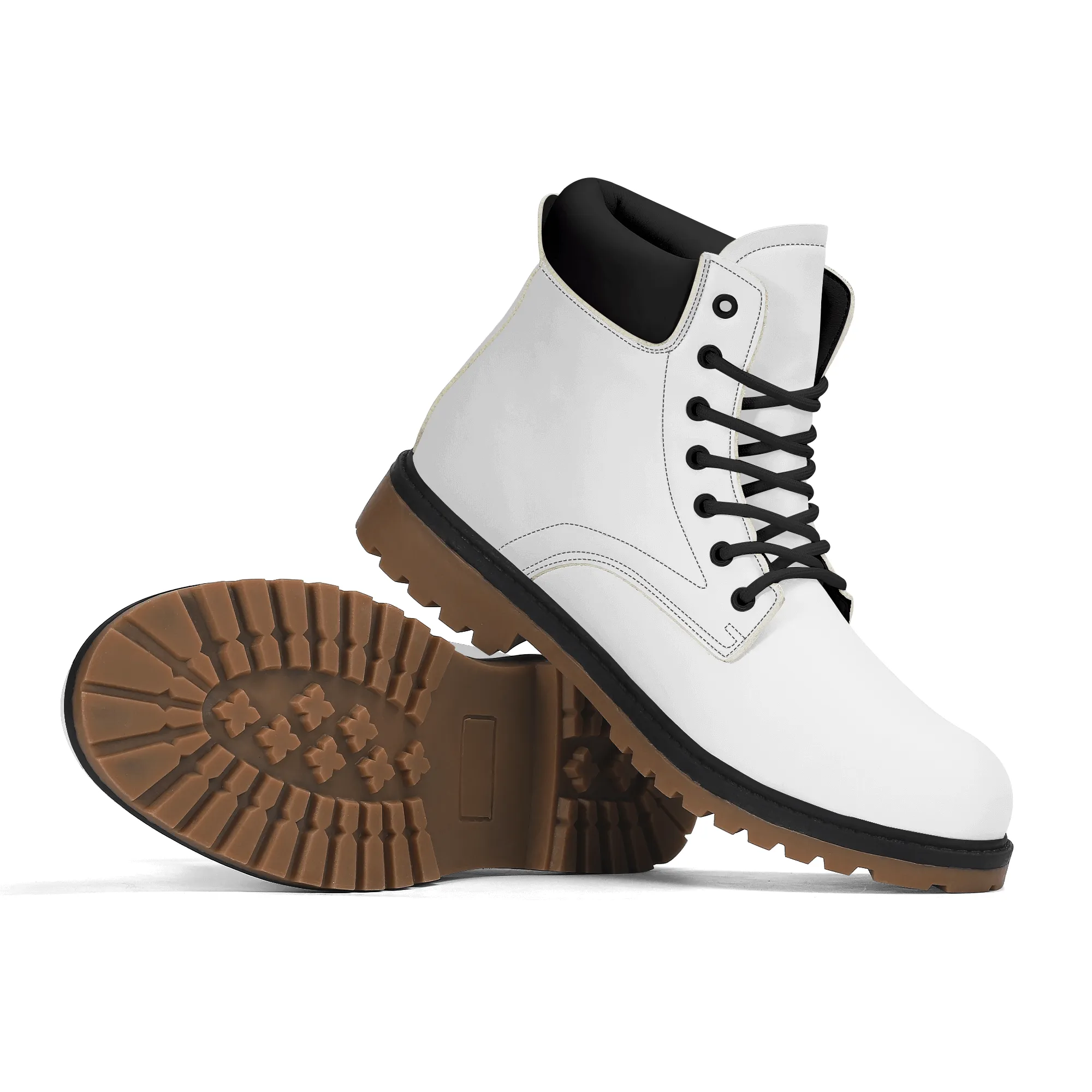 Customizable Vegan Leather Boots (Brown Outsole)