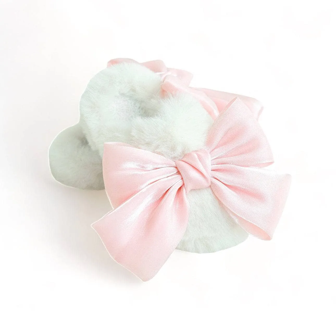 Cutie Bow Plush Slippers