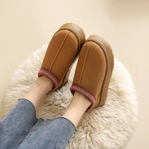 Fashion New Style Winter Round Toe Thick Sole Slippers Mule Shoes