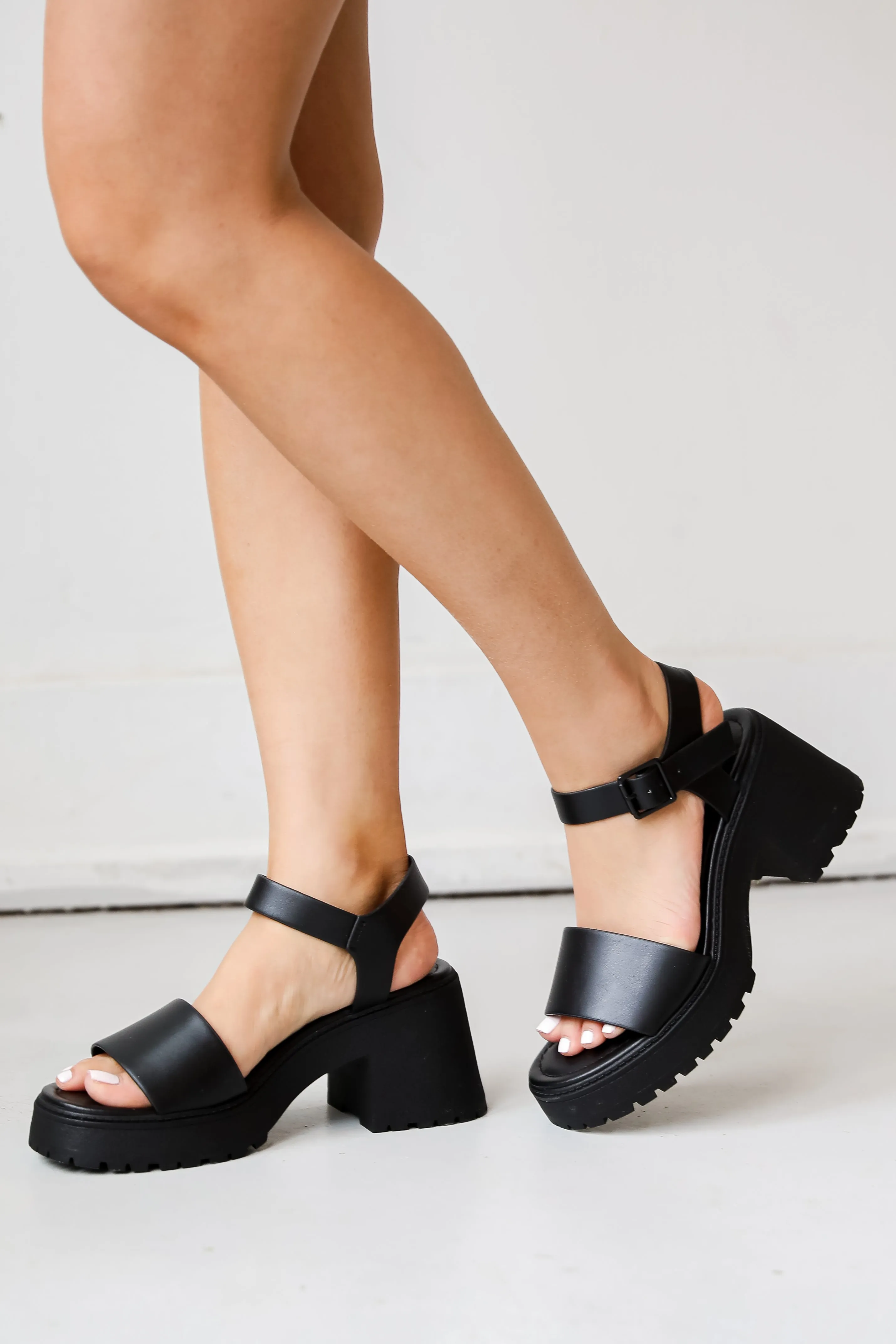 FINAL SALE - Bold Soul Black Platform Heels