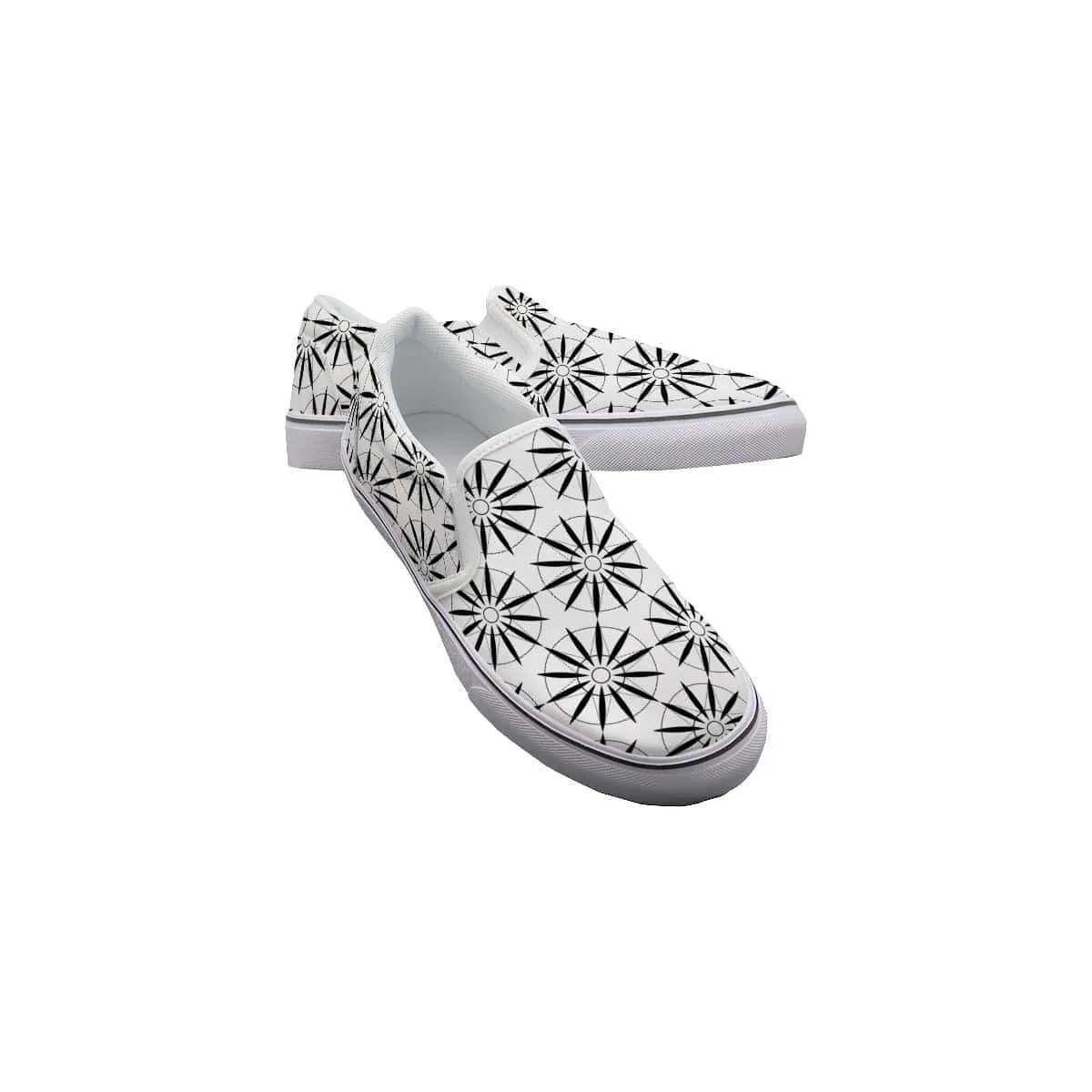 Fractal Flair - Women's Slip On Sneakers