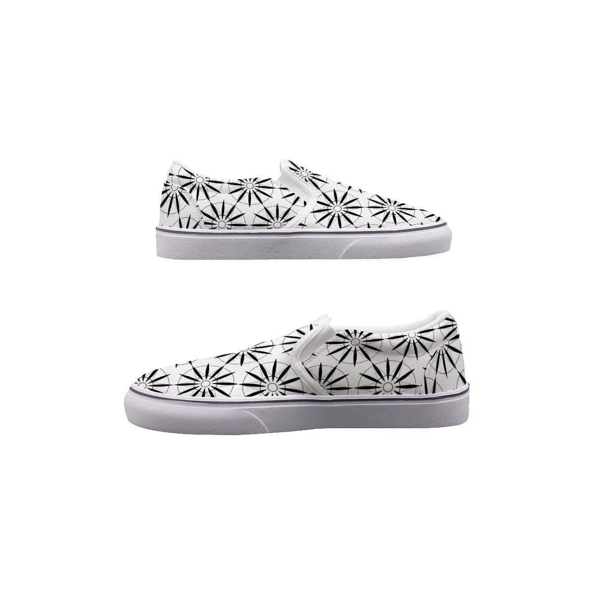 Fractal Flair - Women's Slip On Sneakers