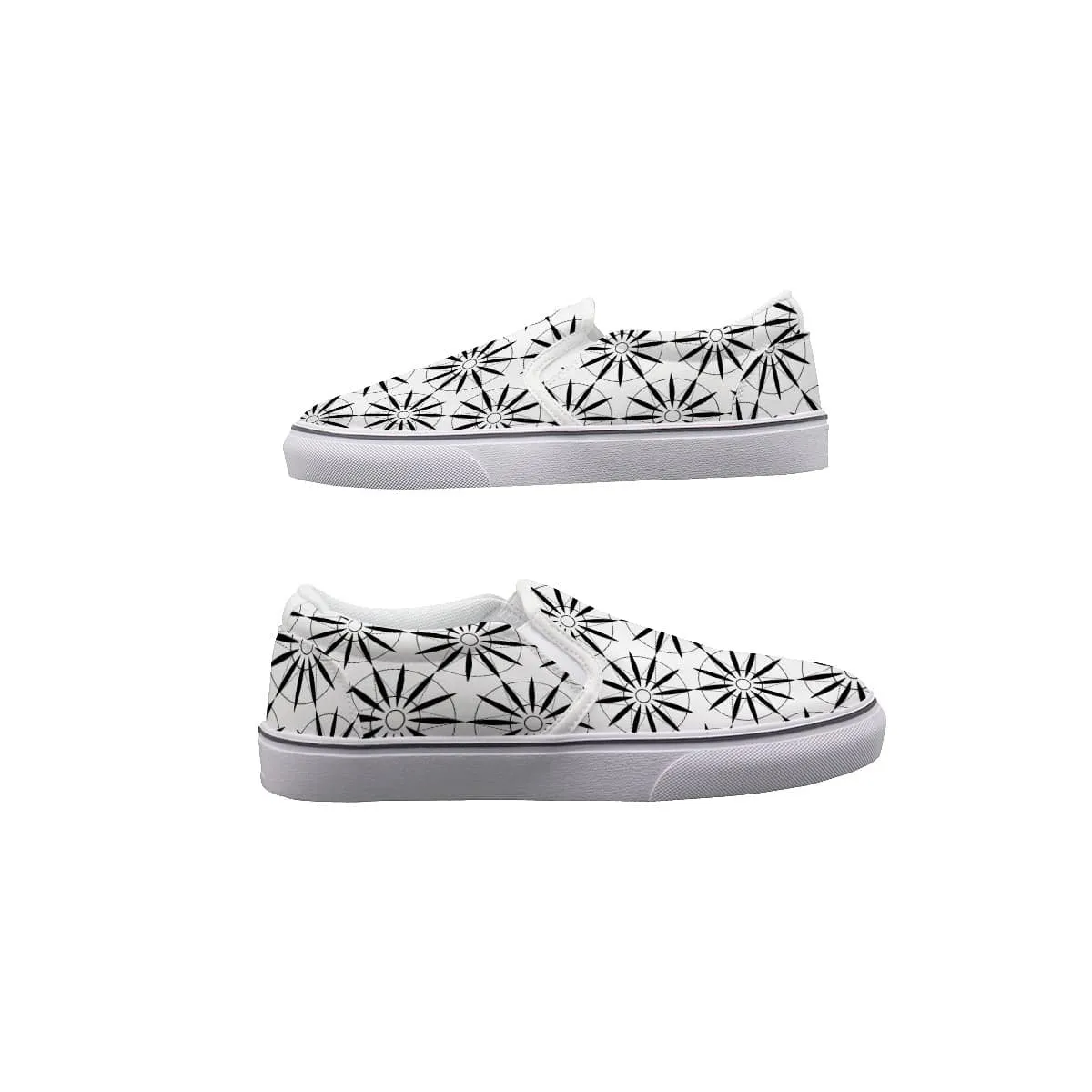 Fractal Flair - Women's Slip On Sneakers