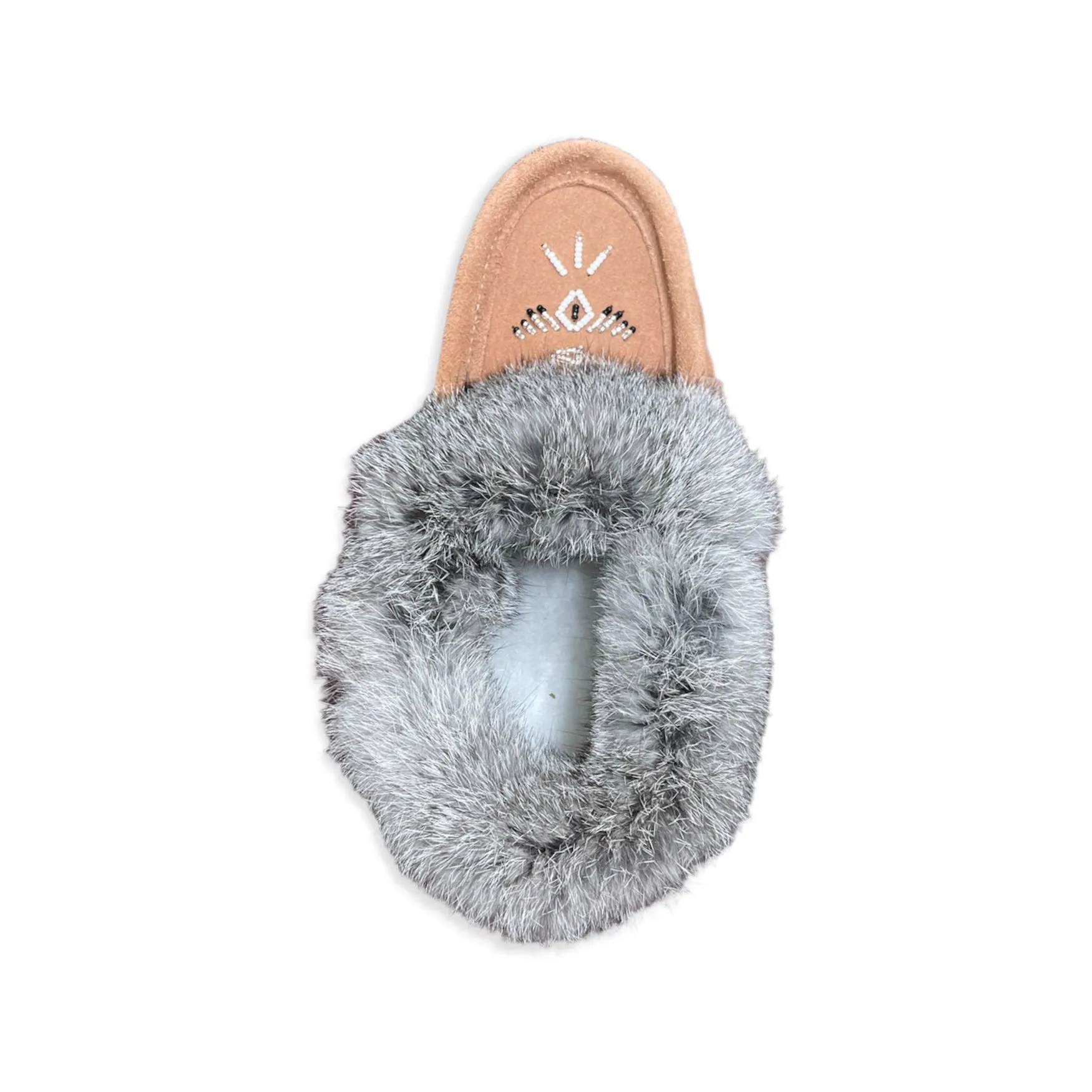 Fur Moccasin - Cappuccino Suede