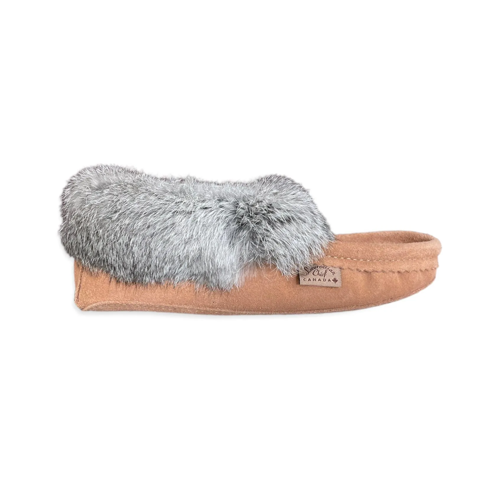 Fur Moccasin - Cappuccino Suede