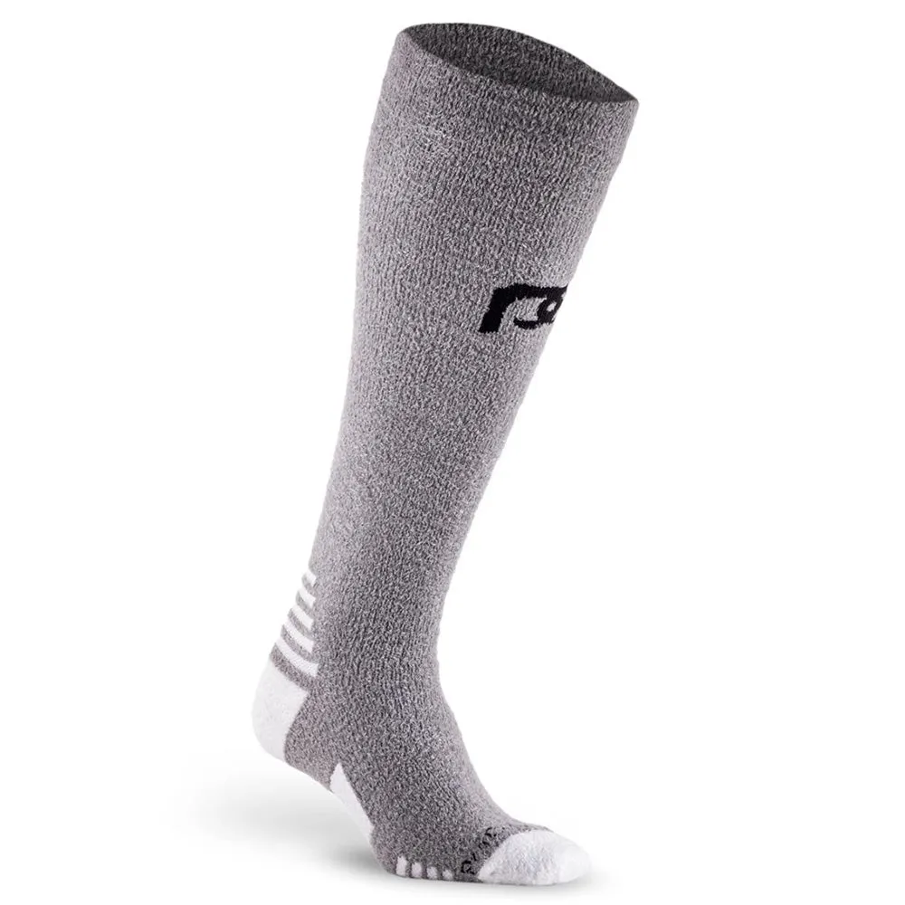 Fuzzy Compression Sock, Grey