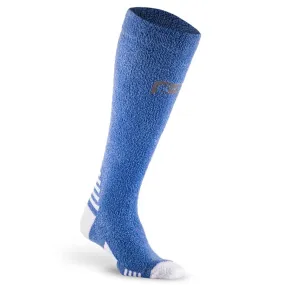 Fuzzy Compression Sock, Light Blue