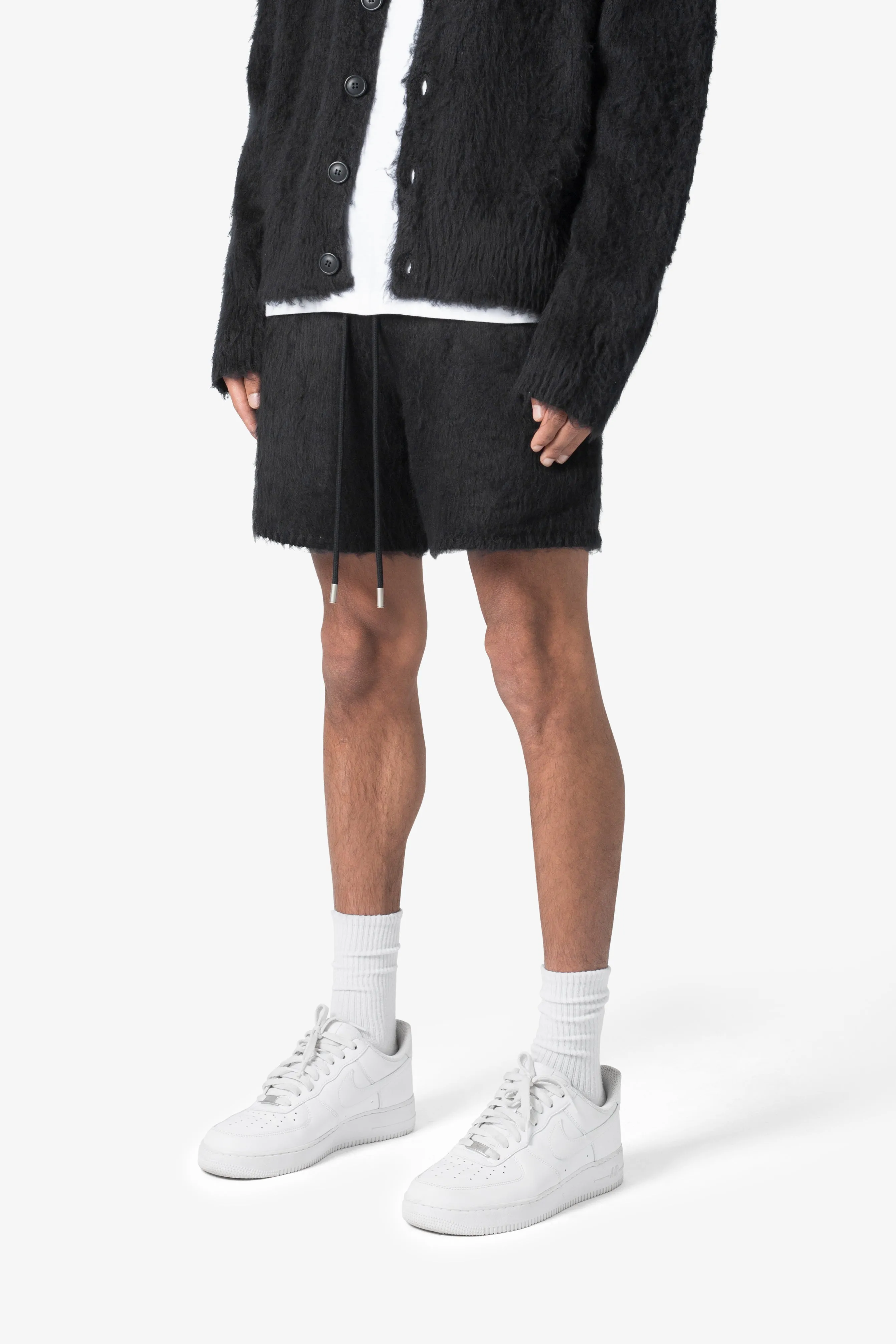 Fuzzy Sweatshorts - Black