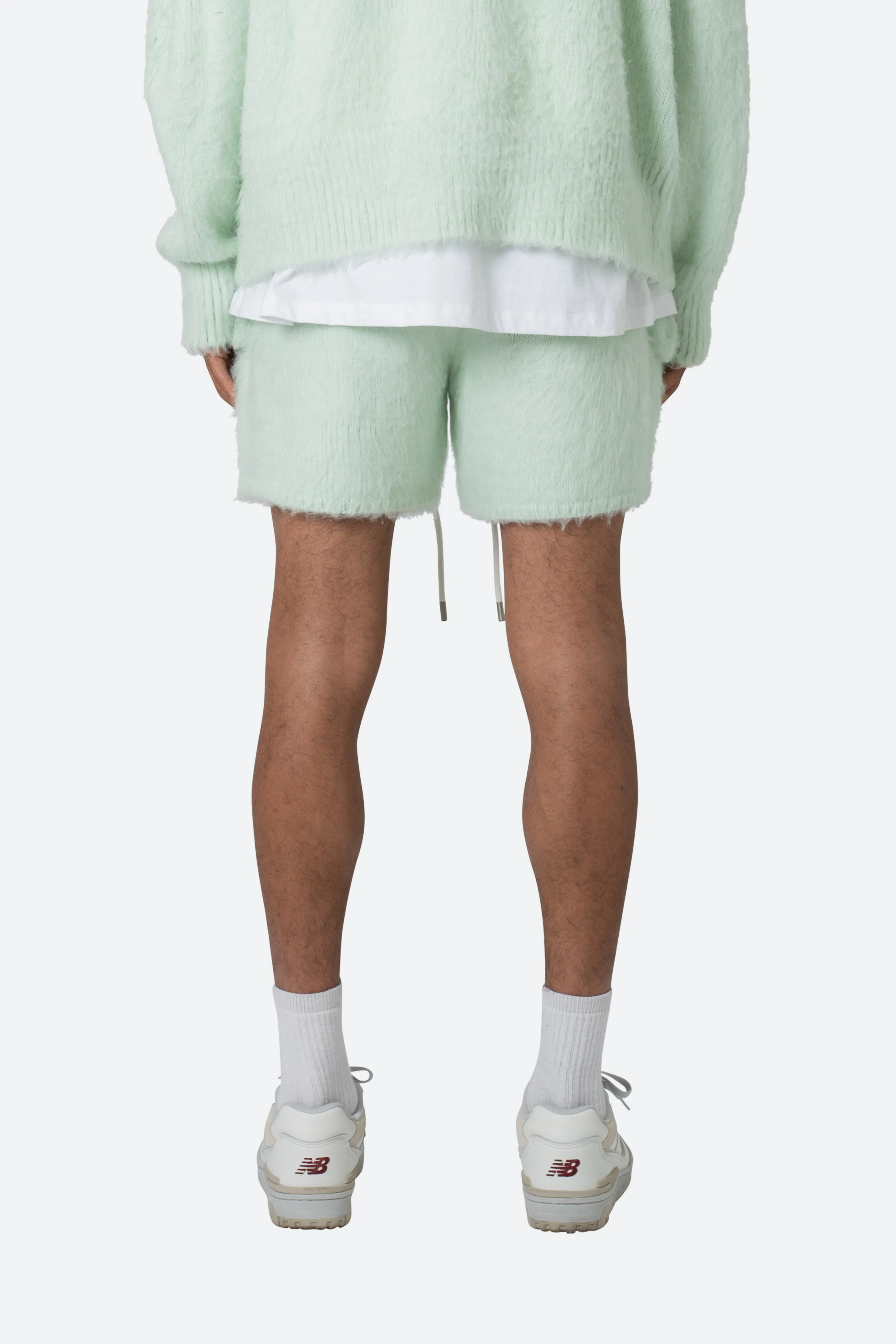 Fuzzy Sweatshorts - Mint