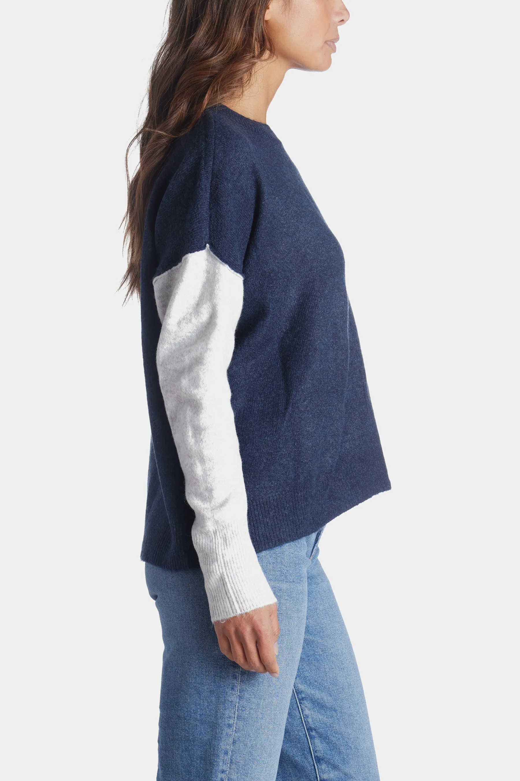 Fuzzy Visible Seam Sweater