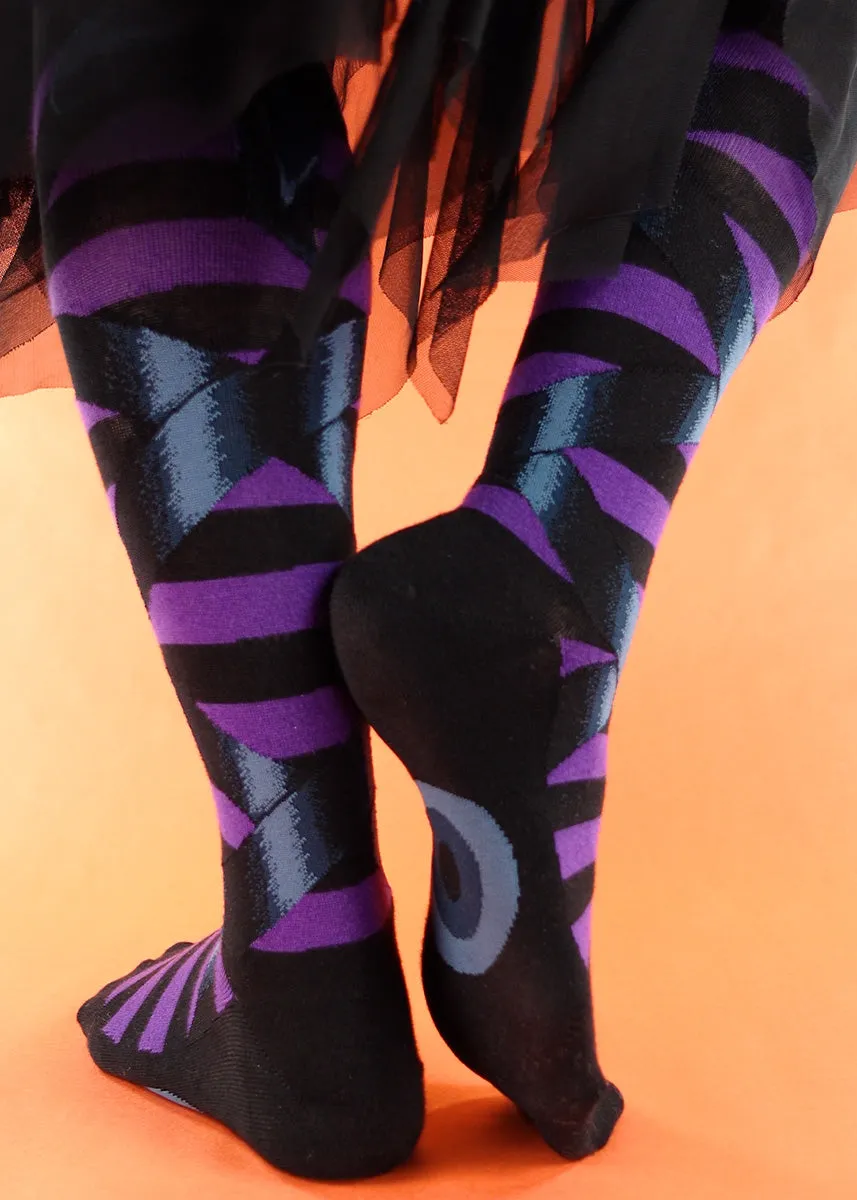 Goth Witch Ballet Slippers Knee Socks