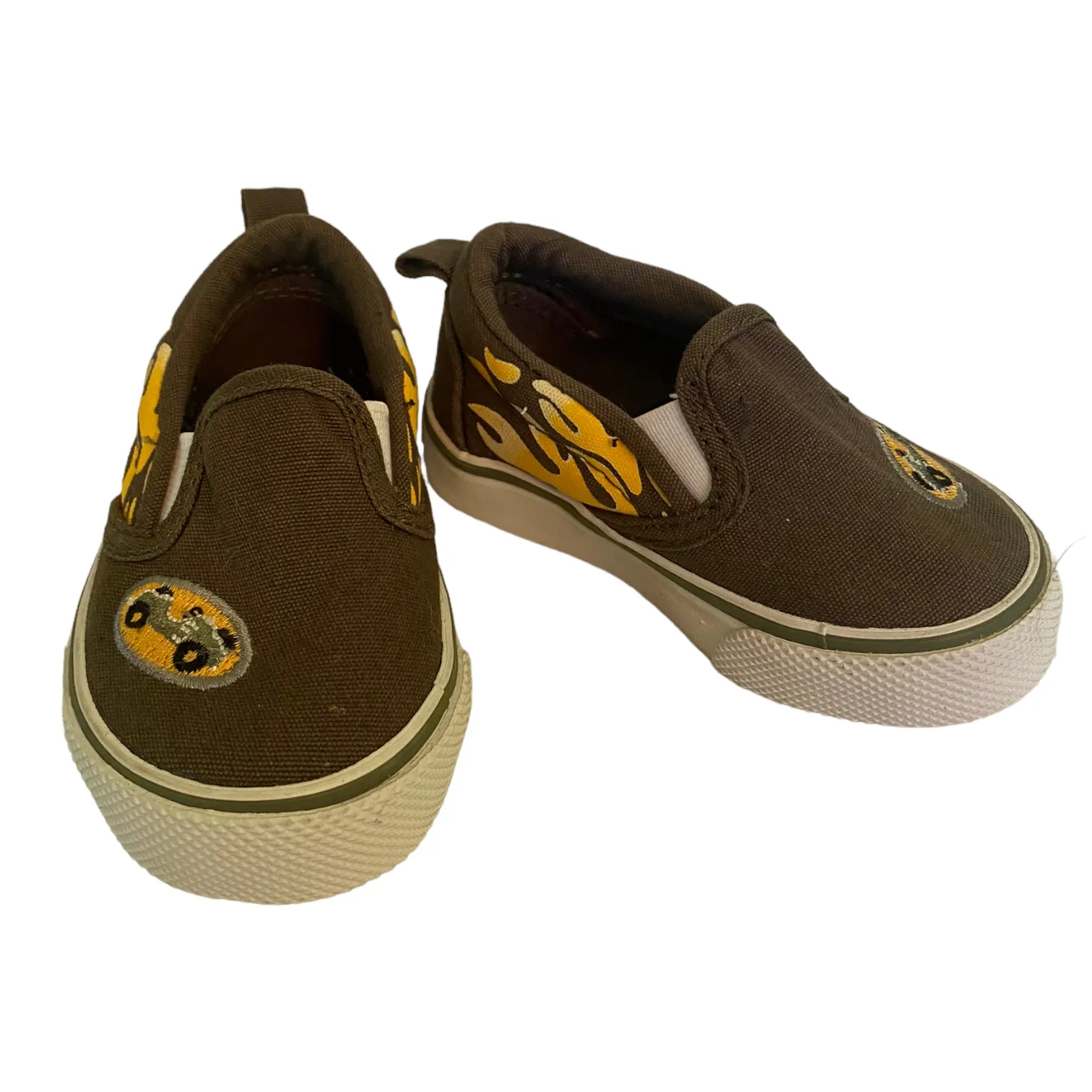 Gymboree Slip On Sneakers Race Car With Flames Size 3