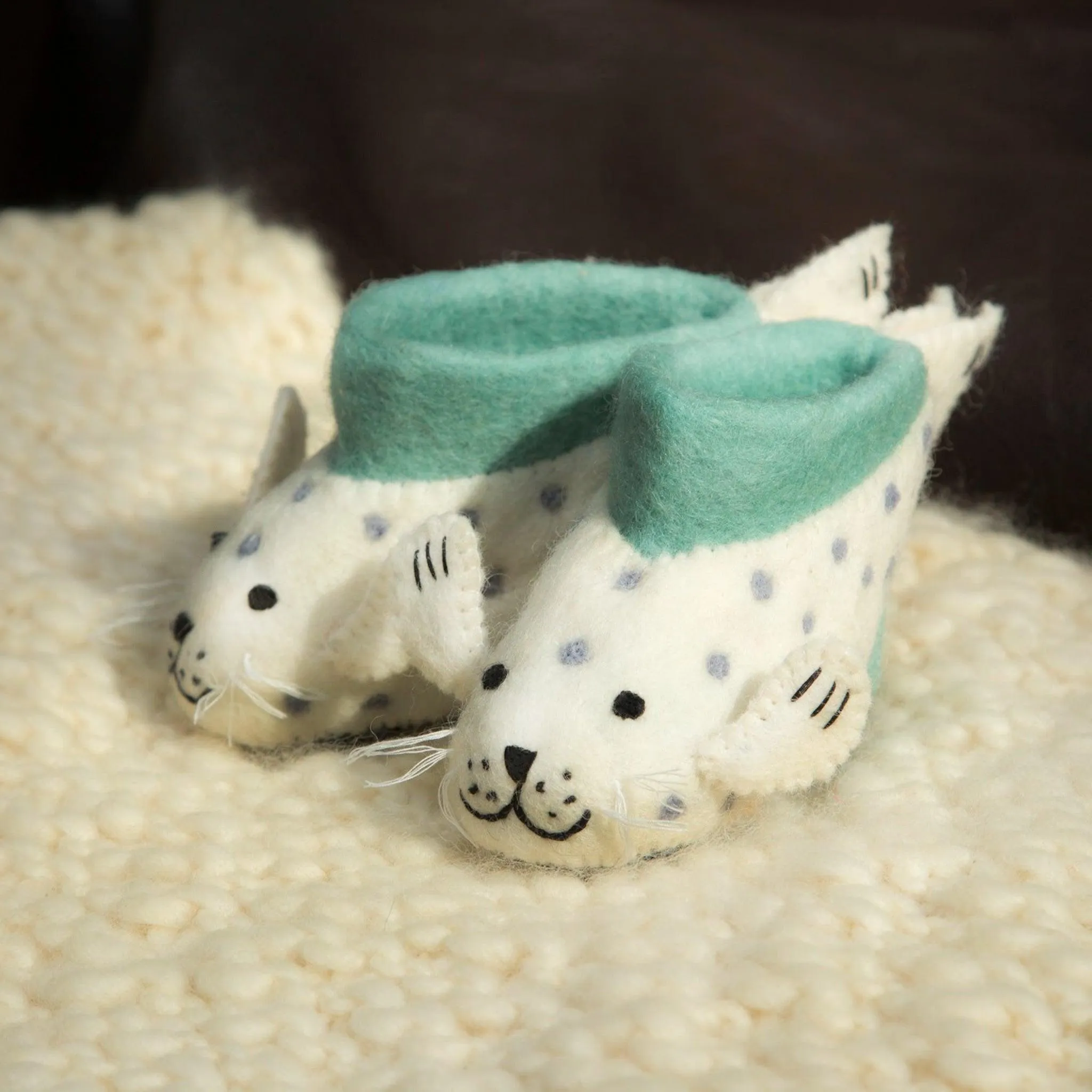 Hand Sewn Children's Seal Slippers