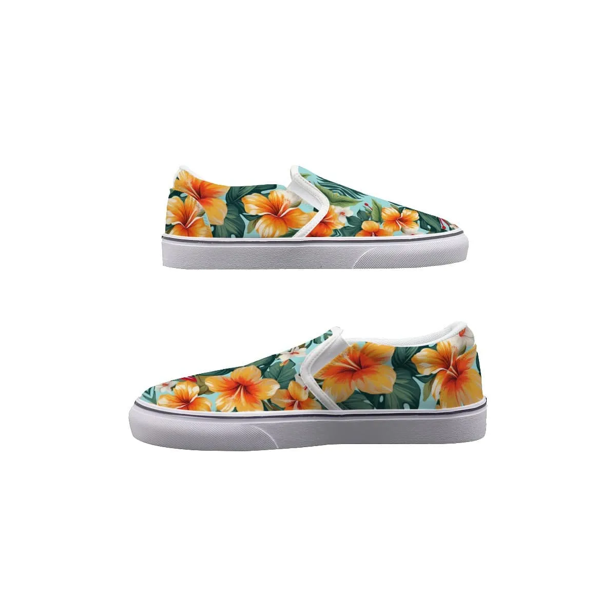 Hibiscus Cove - Women's Slip On Sneakers