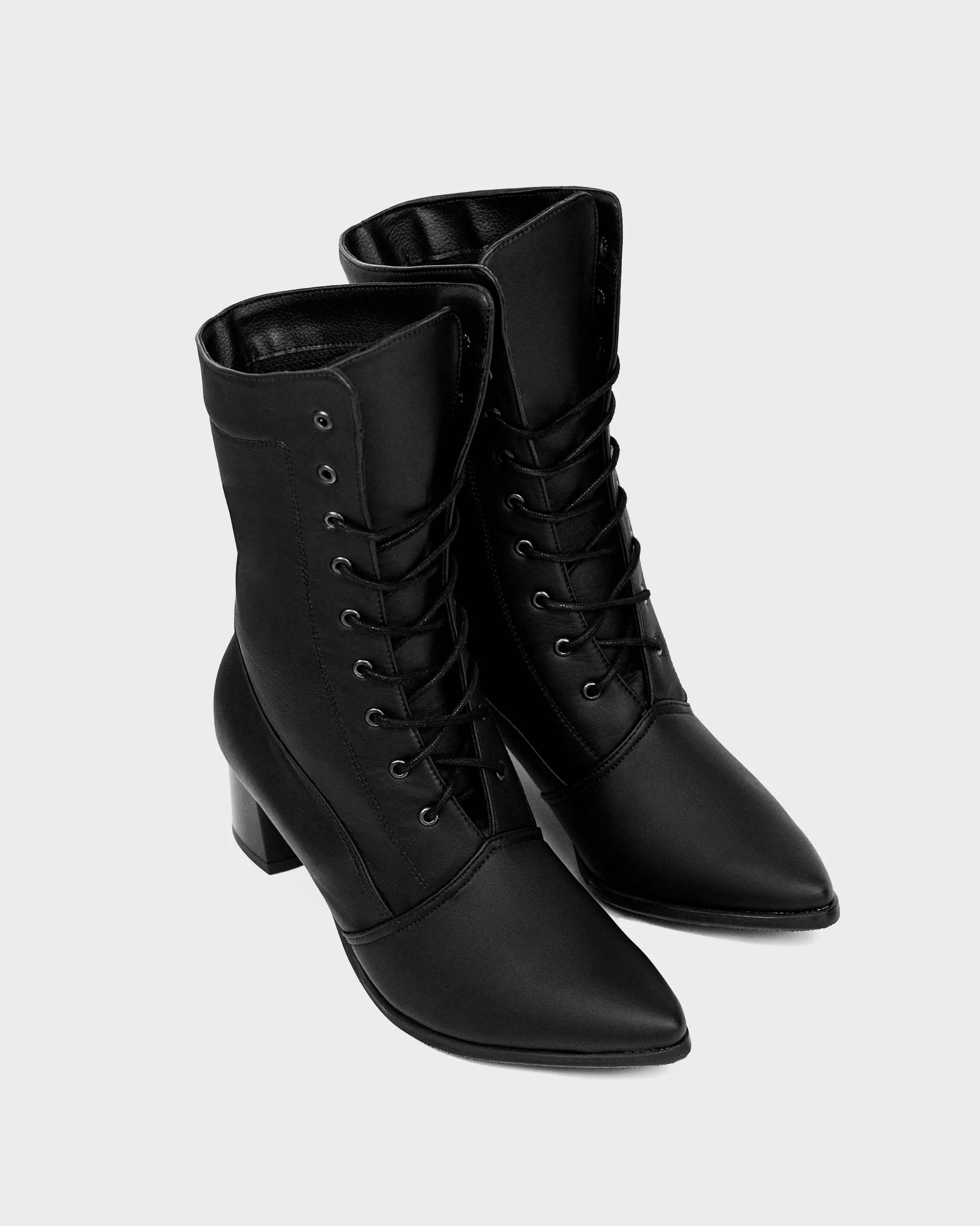 High Boots Black cactus leather boots