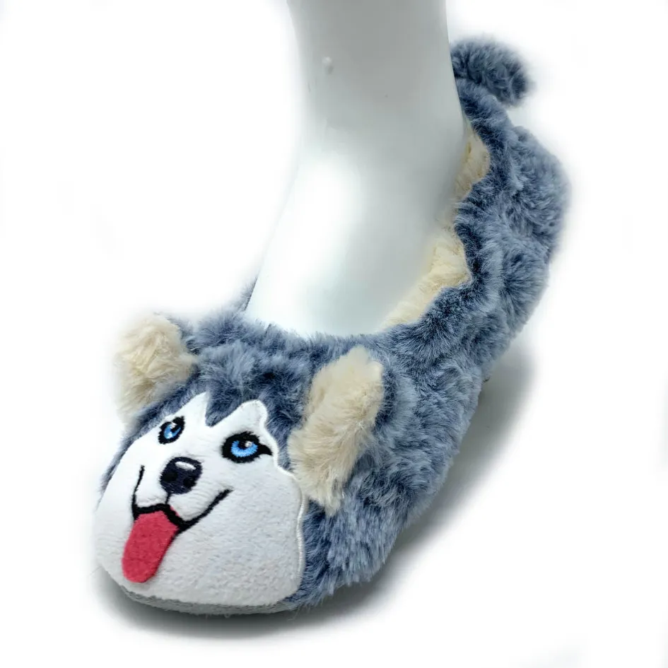 Husky Plush Slippers