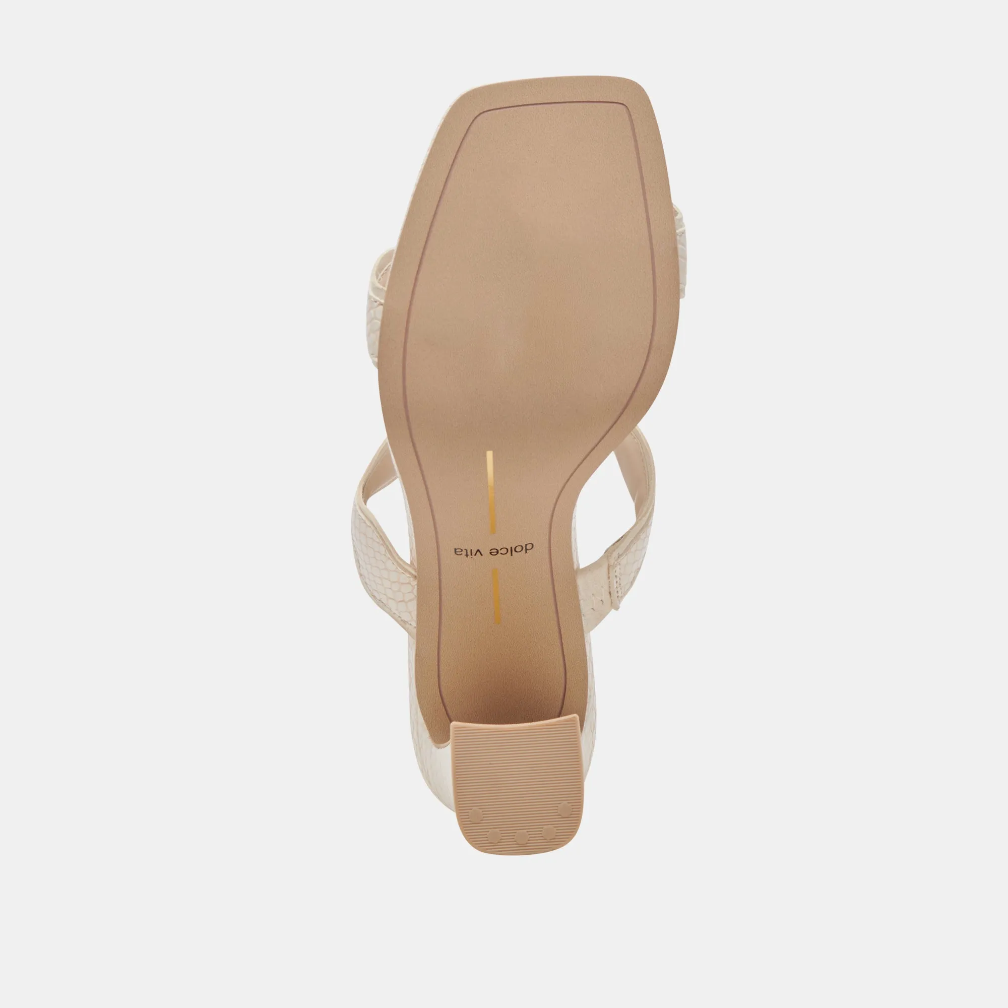 ILVA HEELS CREME EMBOSSED LEATHER