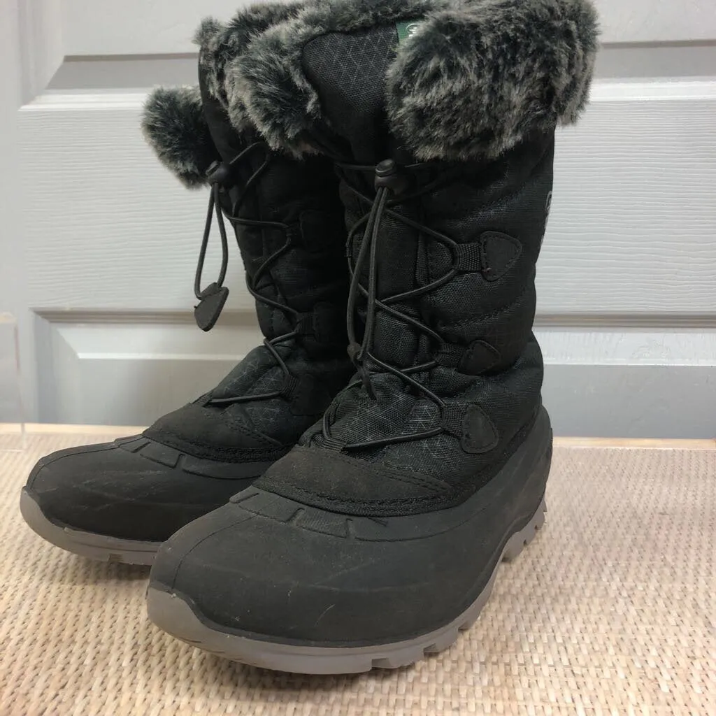 KAMIK MOMENTUM2 BLACK SNOW BOOTS SZ 8 TCC